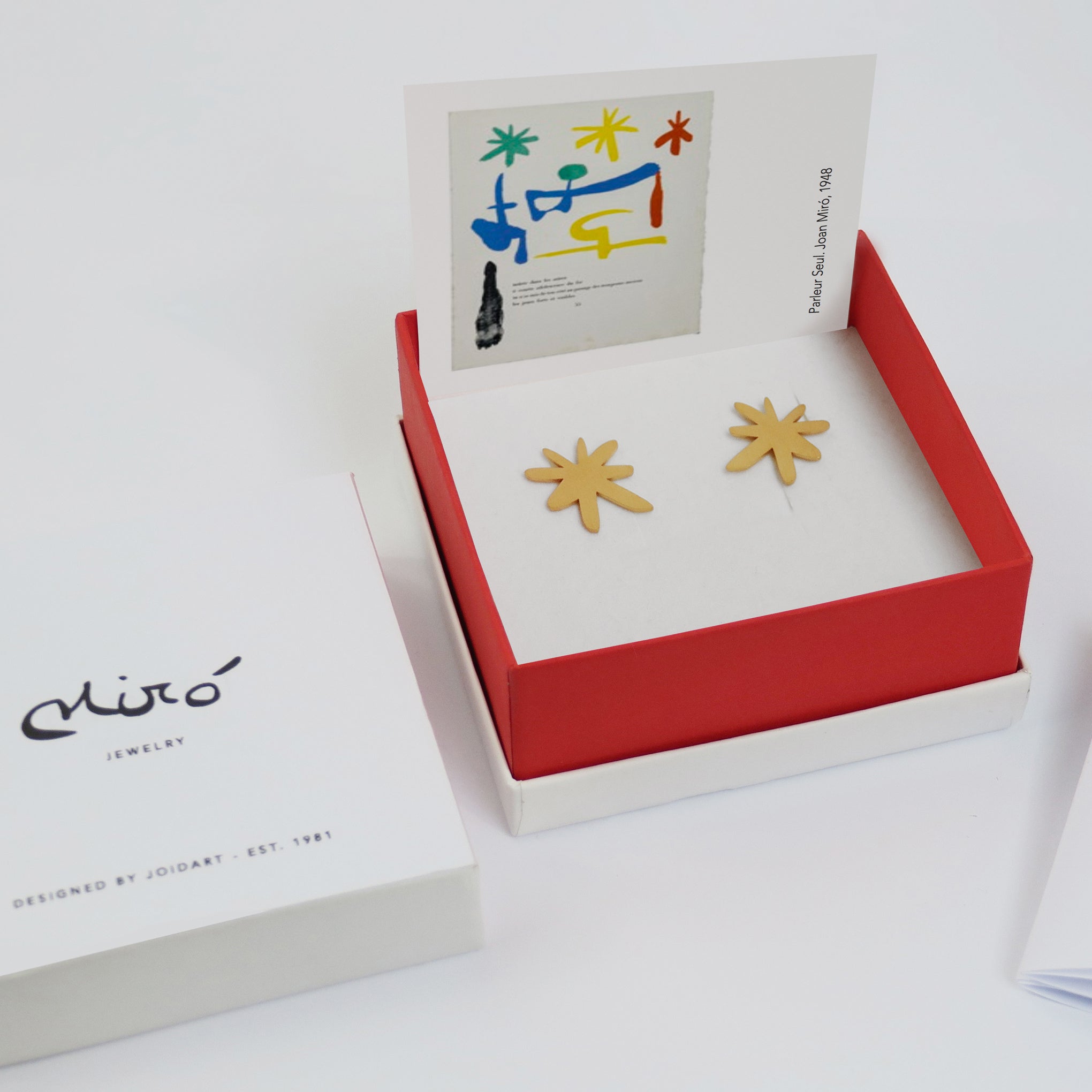 Joan Miró Gold-Plated Star Earrings - Image 4