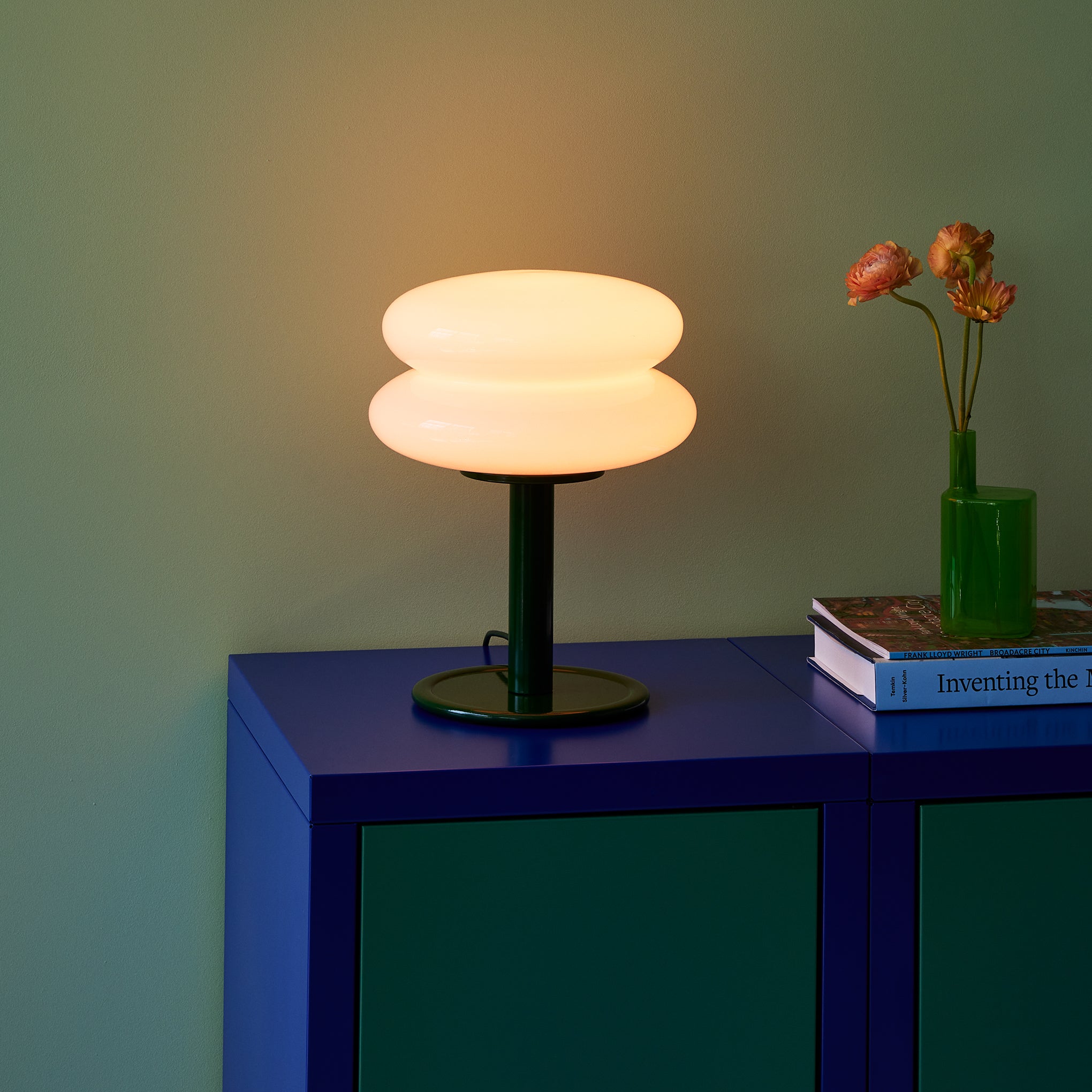 Snowman Table Lamp - Pink/ Green - Image 2