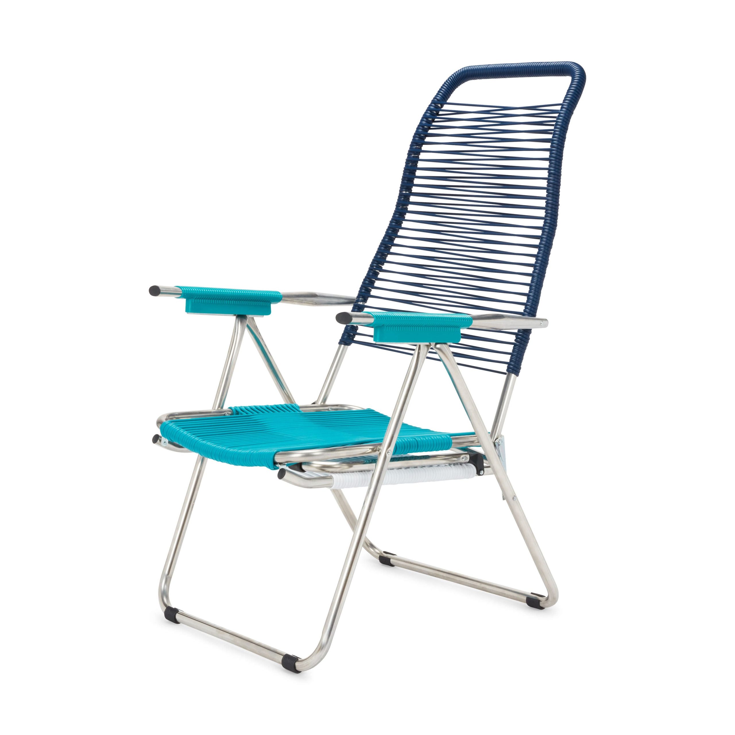 Spaghetti Outdoor Lounge Chair - Blue/ Turquoise/ White - Image 5
