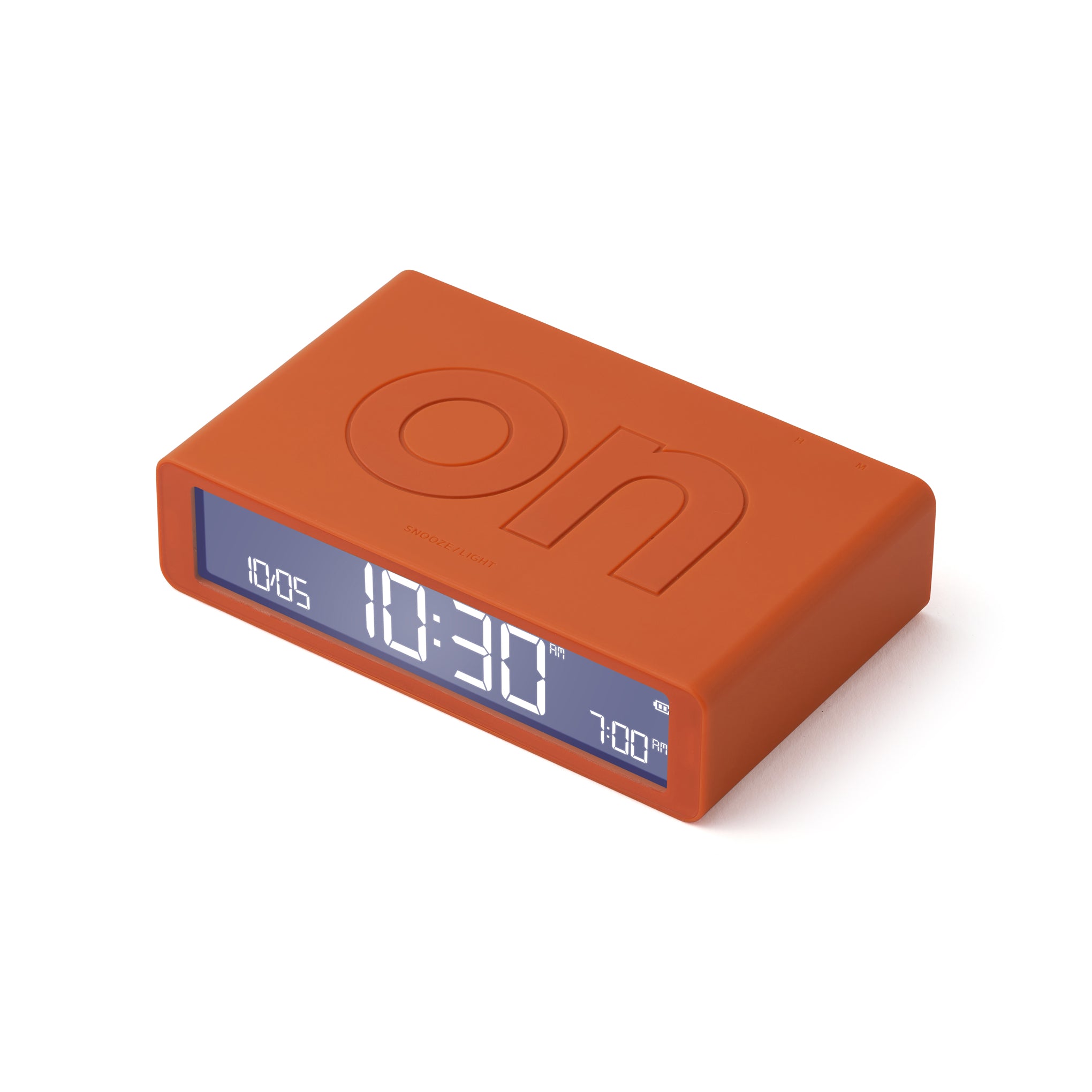 Lexon Flip Rechargeable Alarm Clock - Orange - Image 5