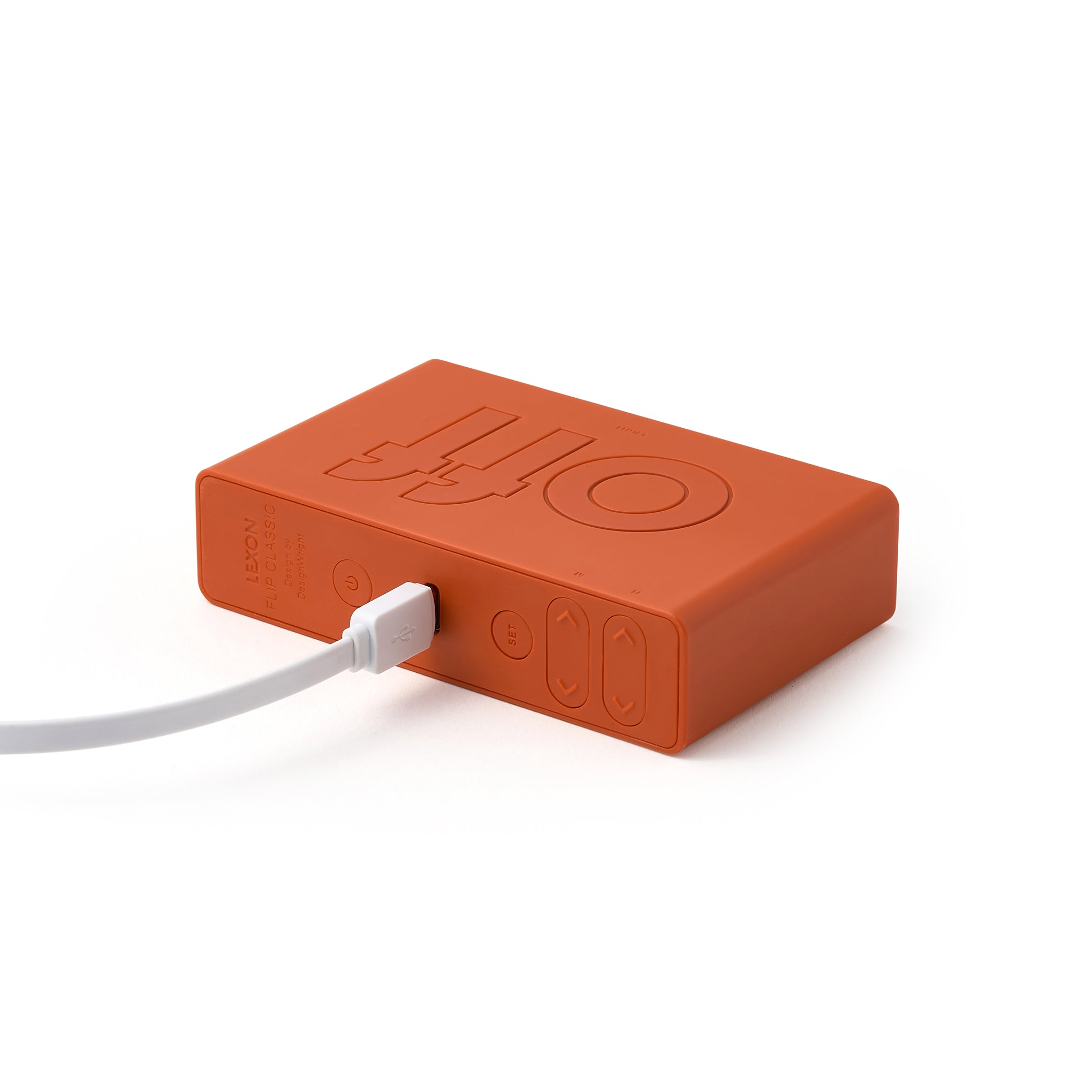 Lexon Flip Rechargeable Alarm Clock - Orange - Image 6