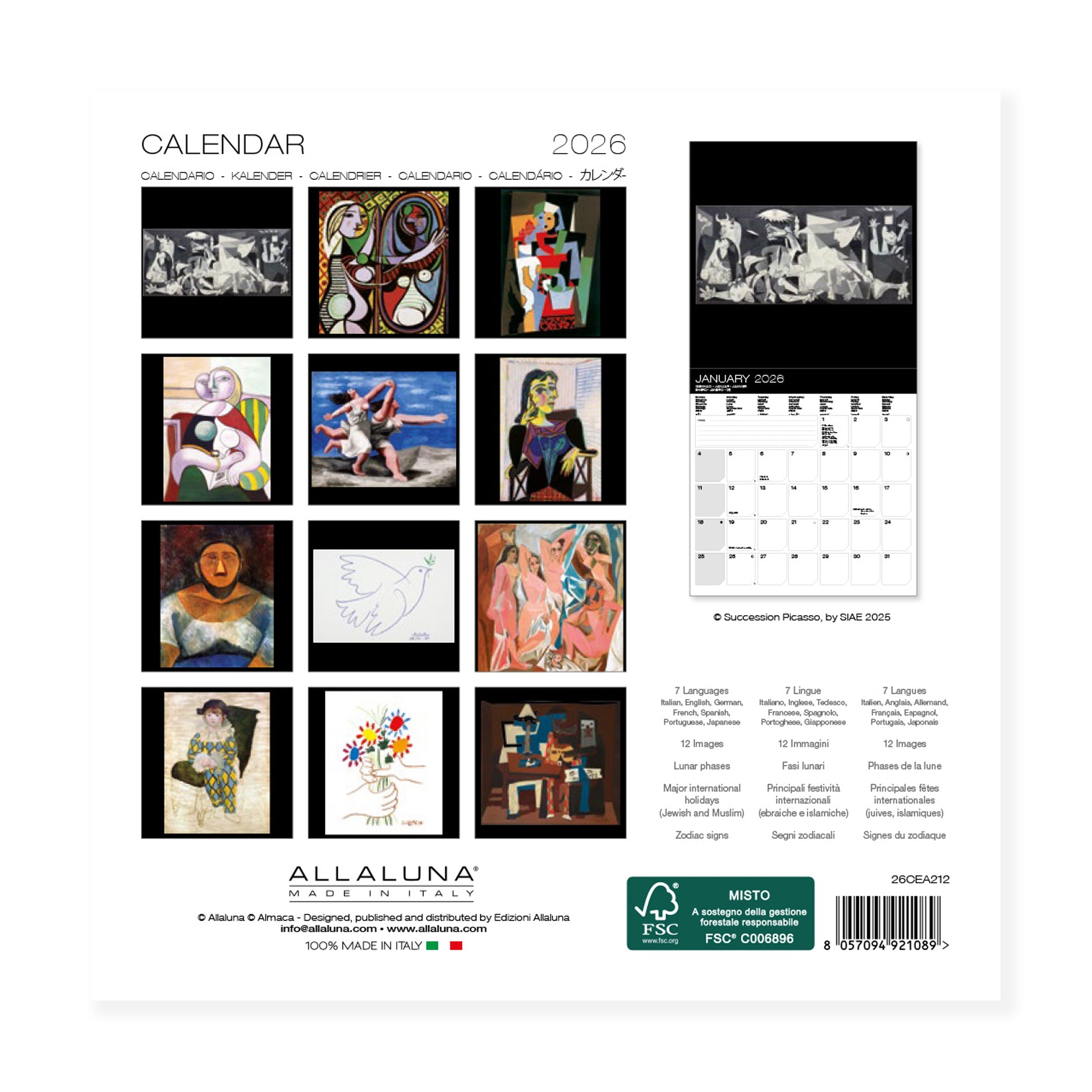 2026 Mini Pablo Picasso Calendar - Image 2