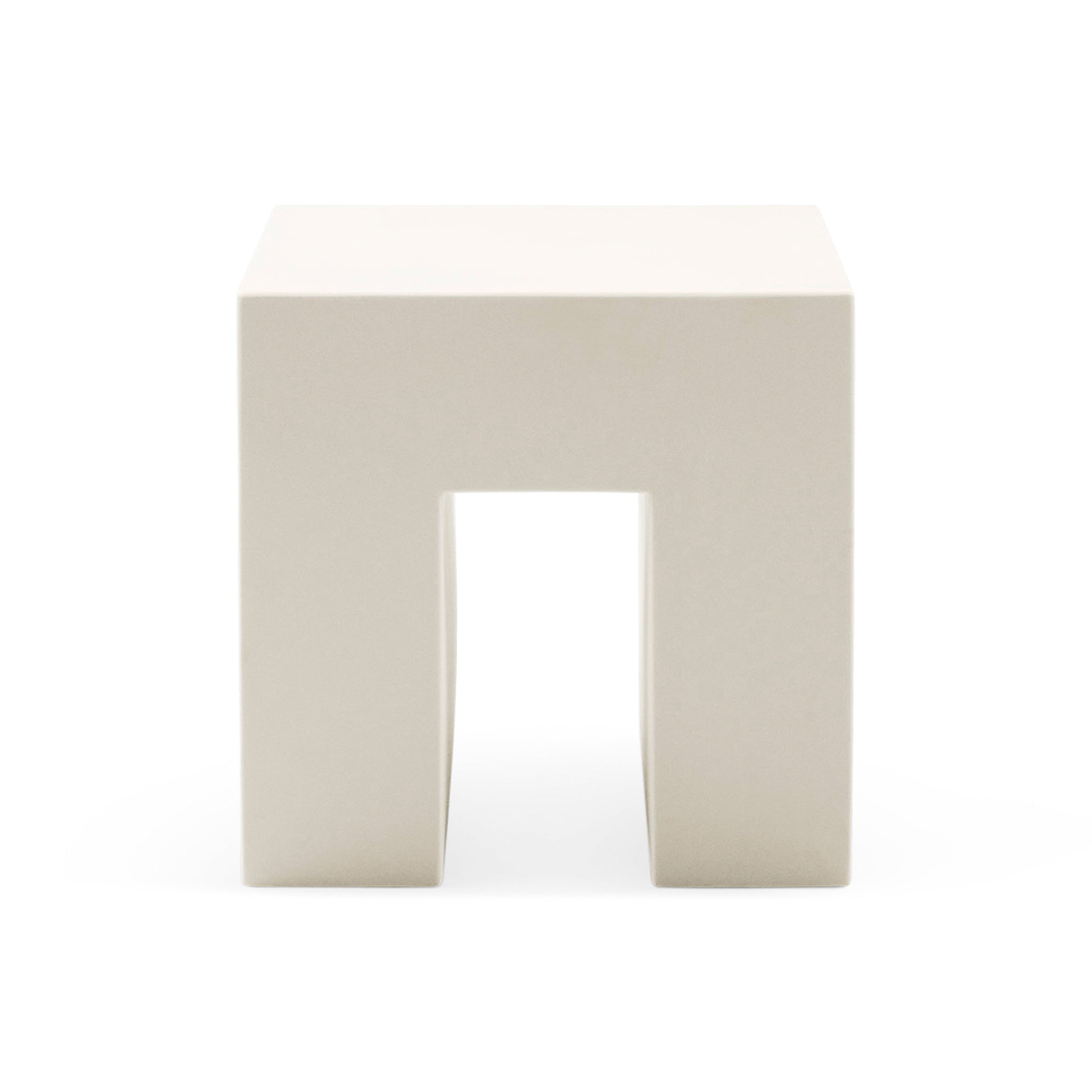 Vignelli Cube Stool from Heller - White