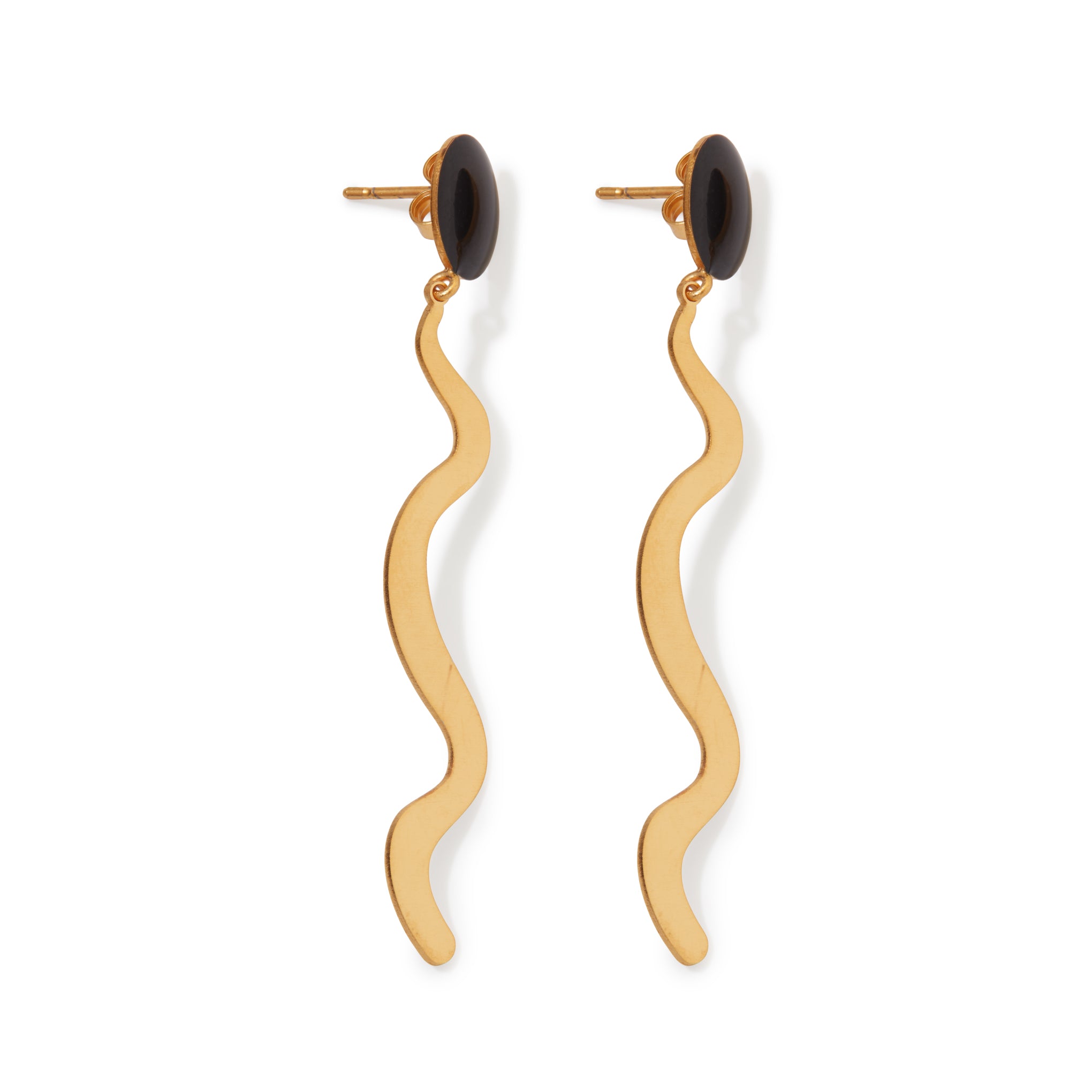 Joan Miró Gold-Plated Dot Squiggle Earrings - Image 4