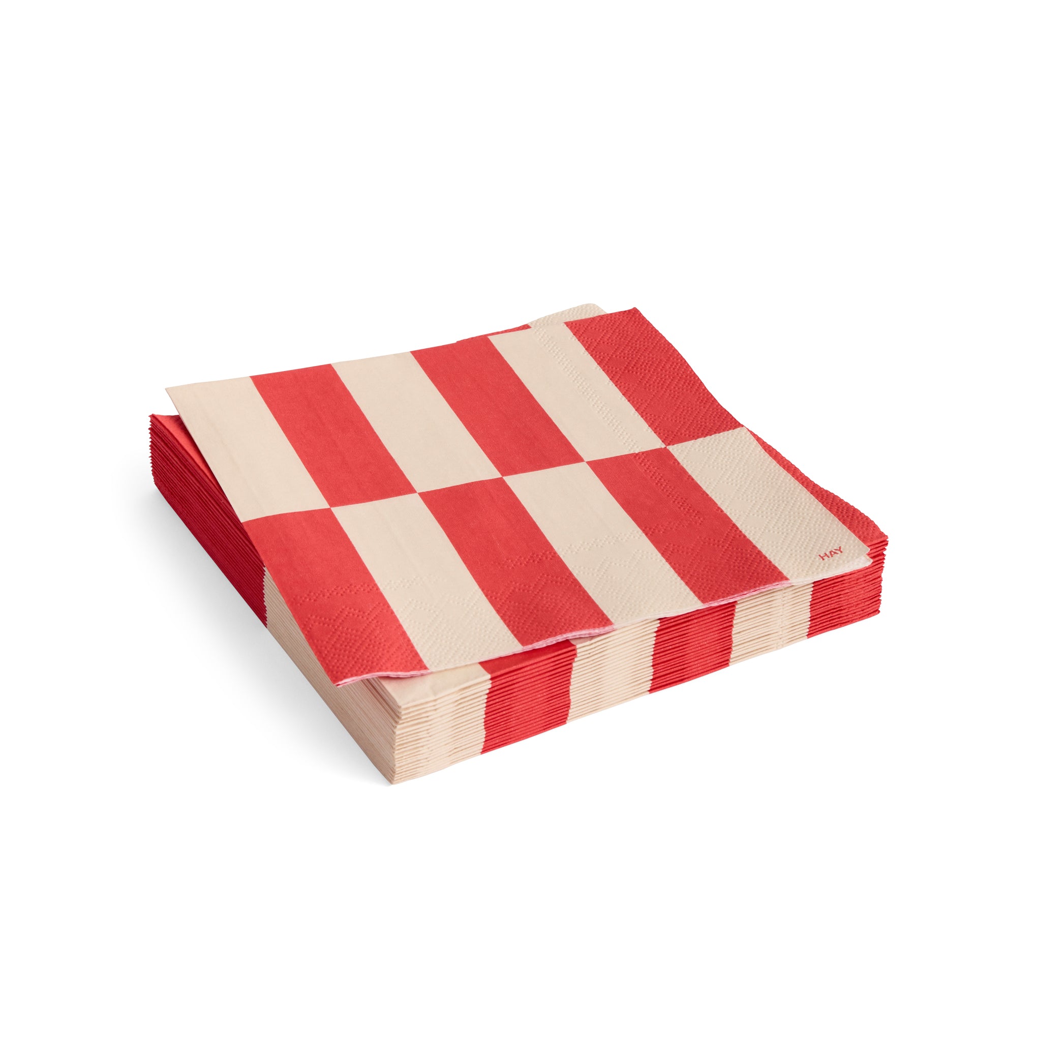 HAY Pattern Napkin - Set of 20 - Off White/ Red