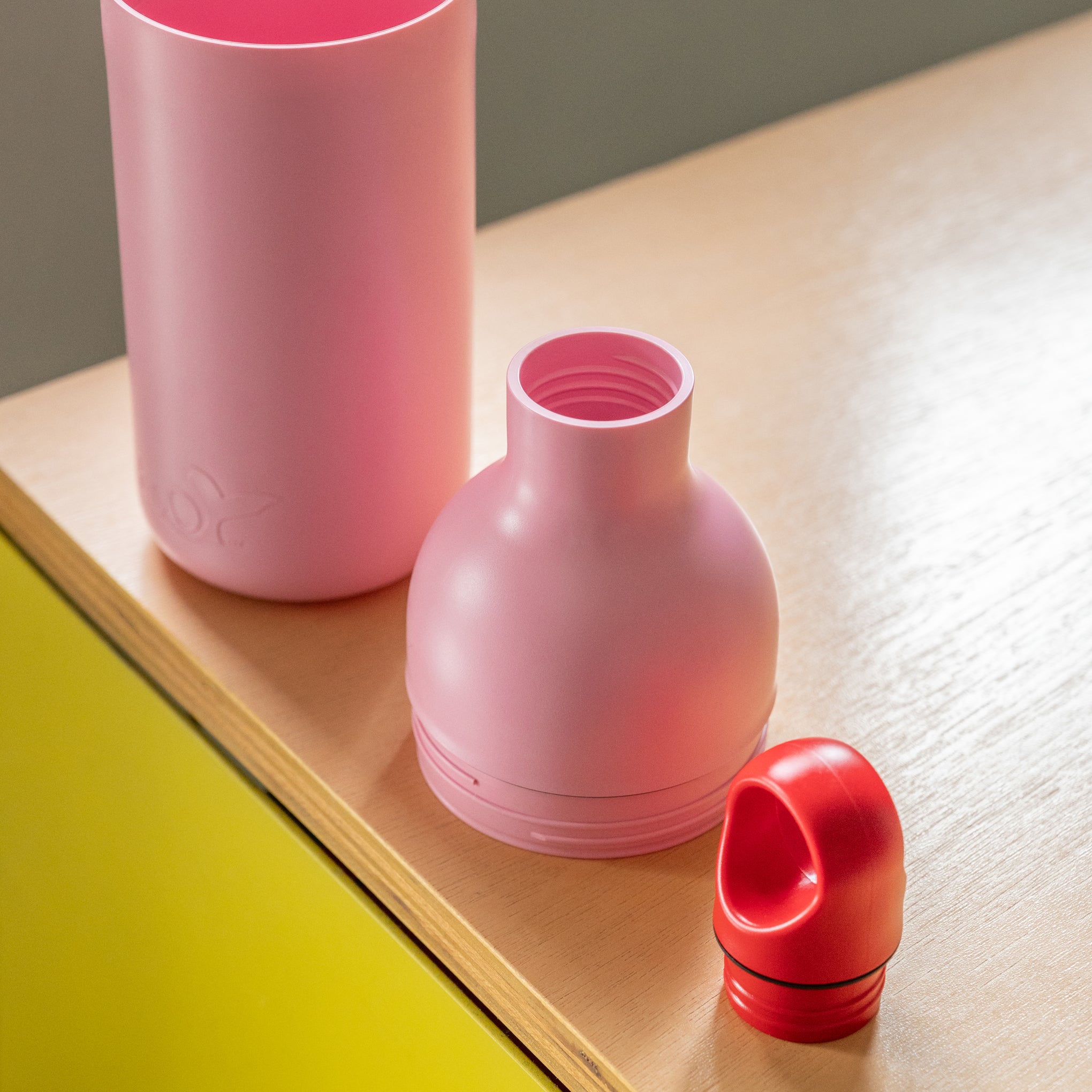 Buoy Recycled Ocean Plastic Water Bottle - Pink/ Red - Image 3