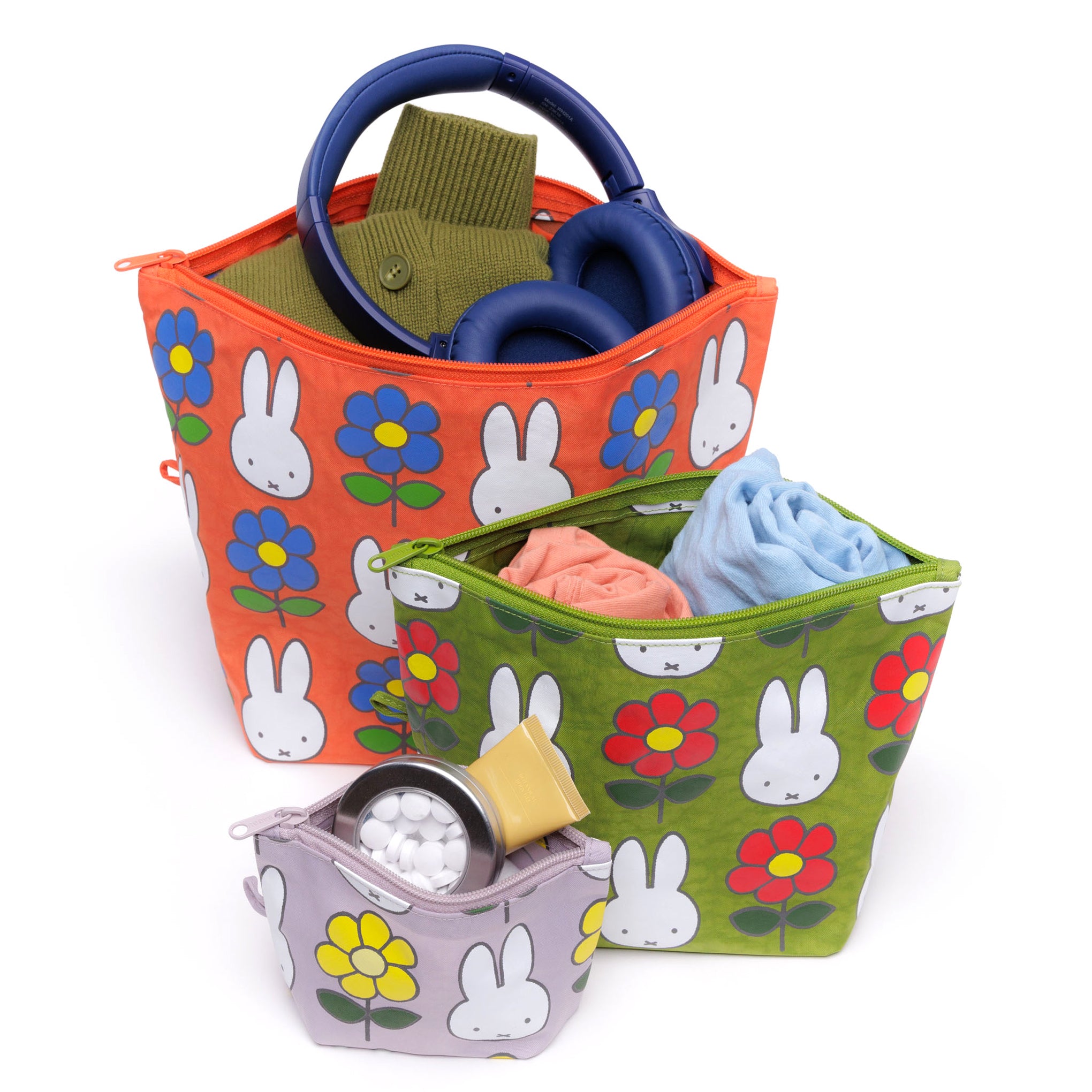 Miffy Baggu Recycled Nylon Go Pouches - Set of 3 - Image 2
