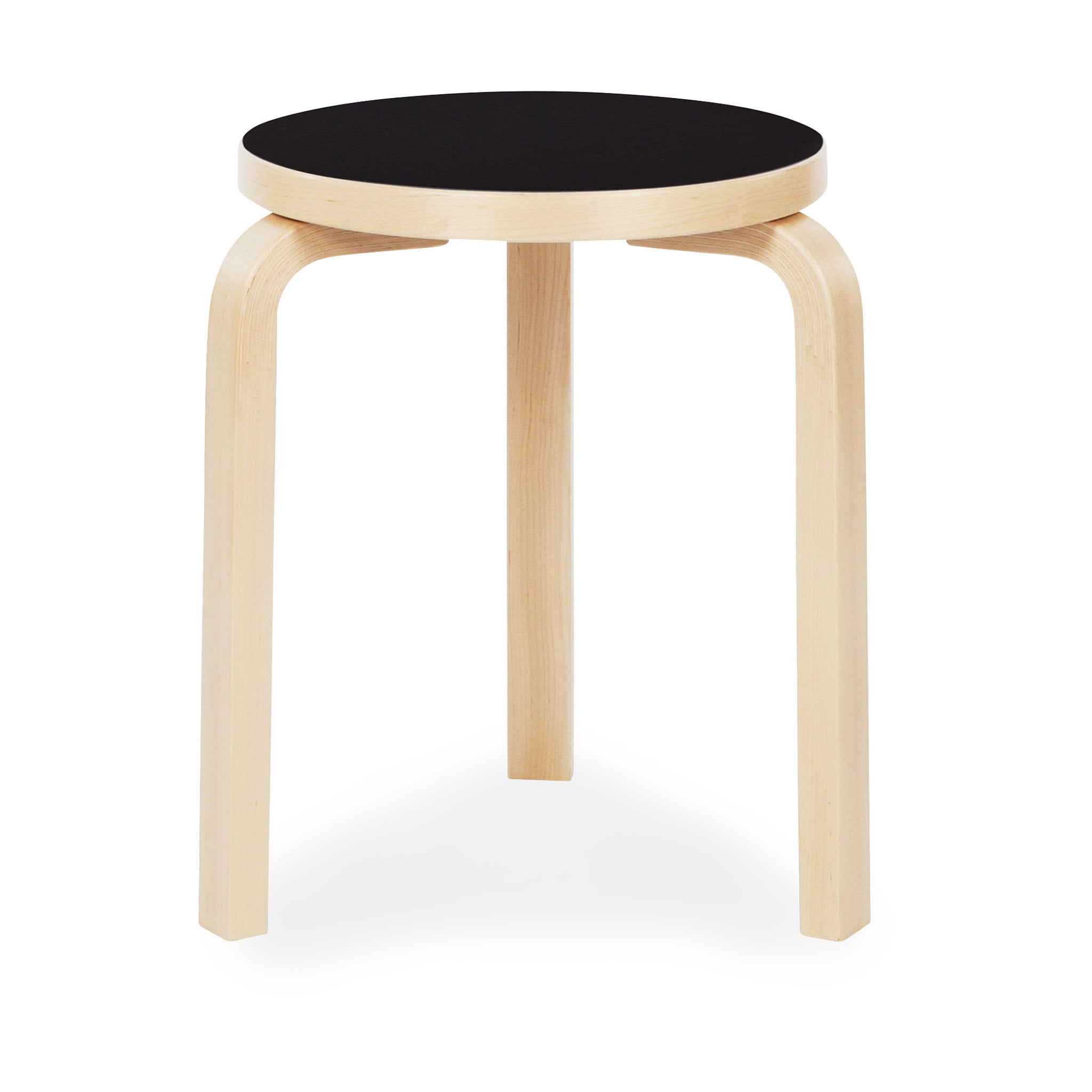Artek Aalto Stacking Stool 60 - Black/ Black - Image 8