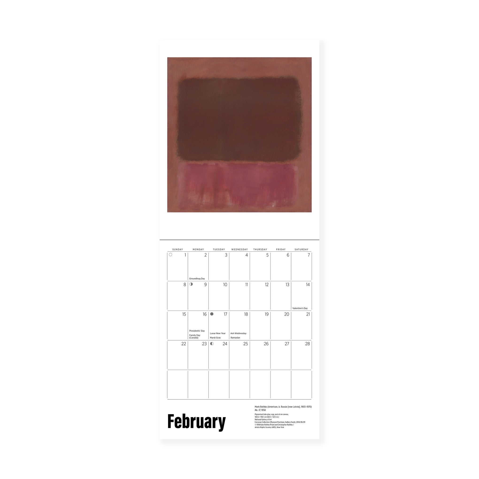 2026 Mini Mark Rothko Calendar - Image 4
