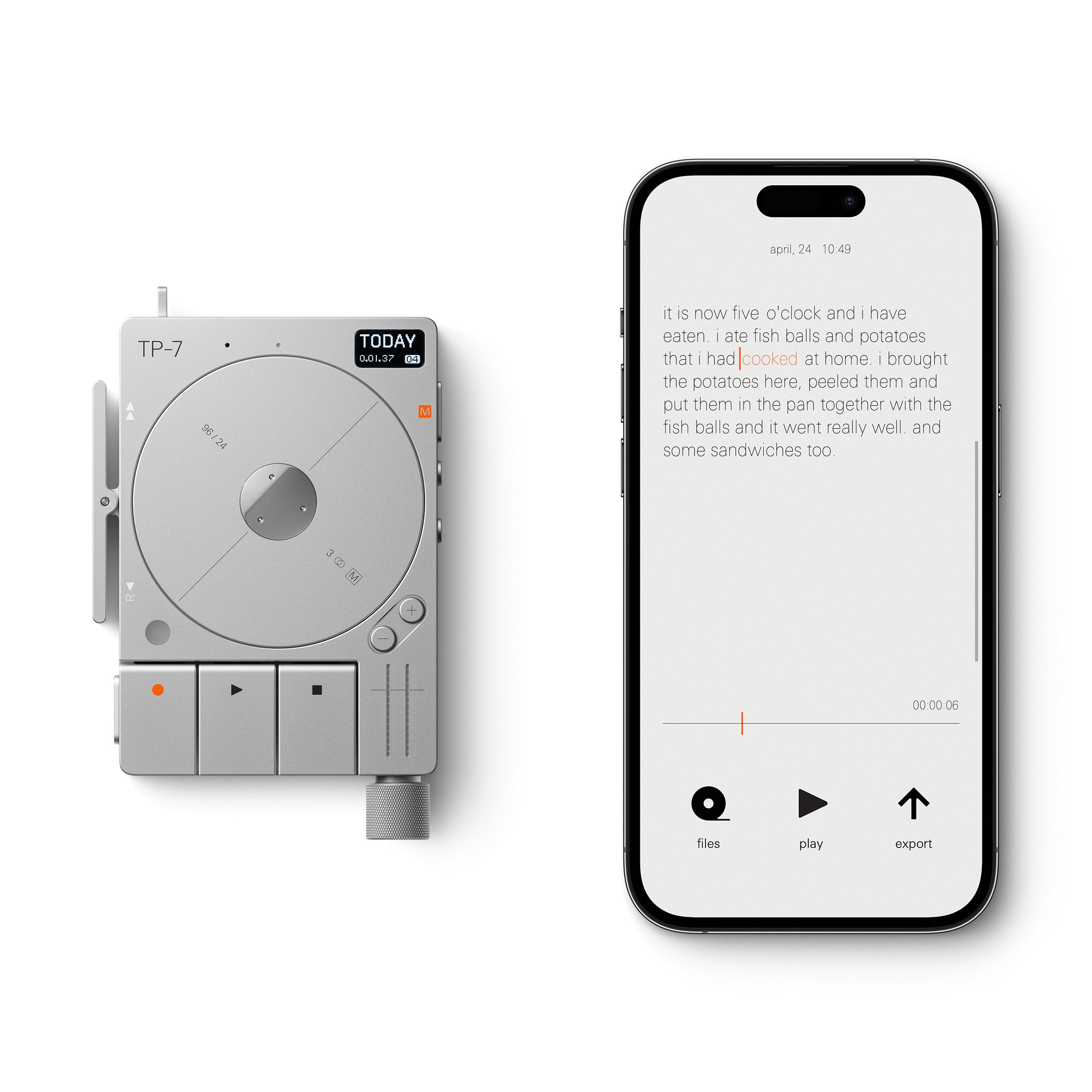 Teenage Engineering TP-7 Field Audio Recorder - Silver - Image 5