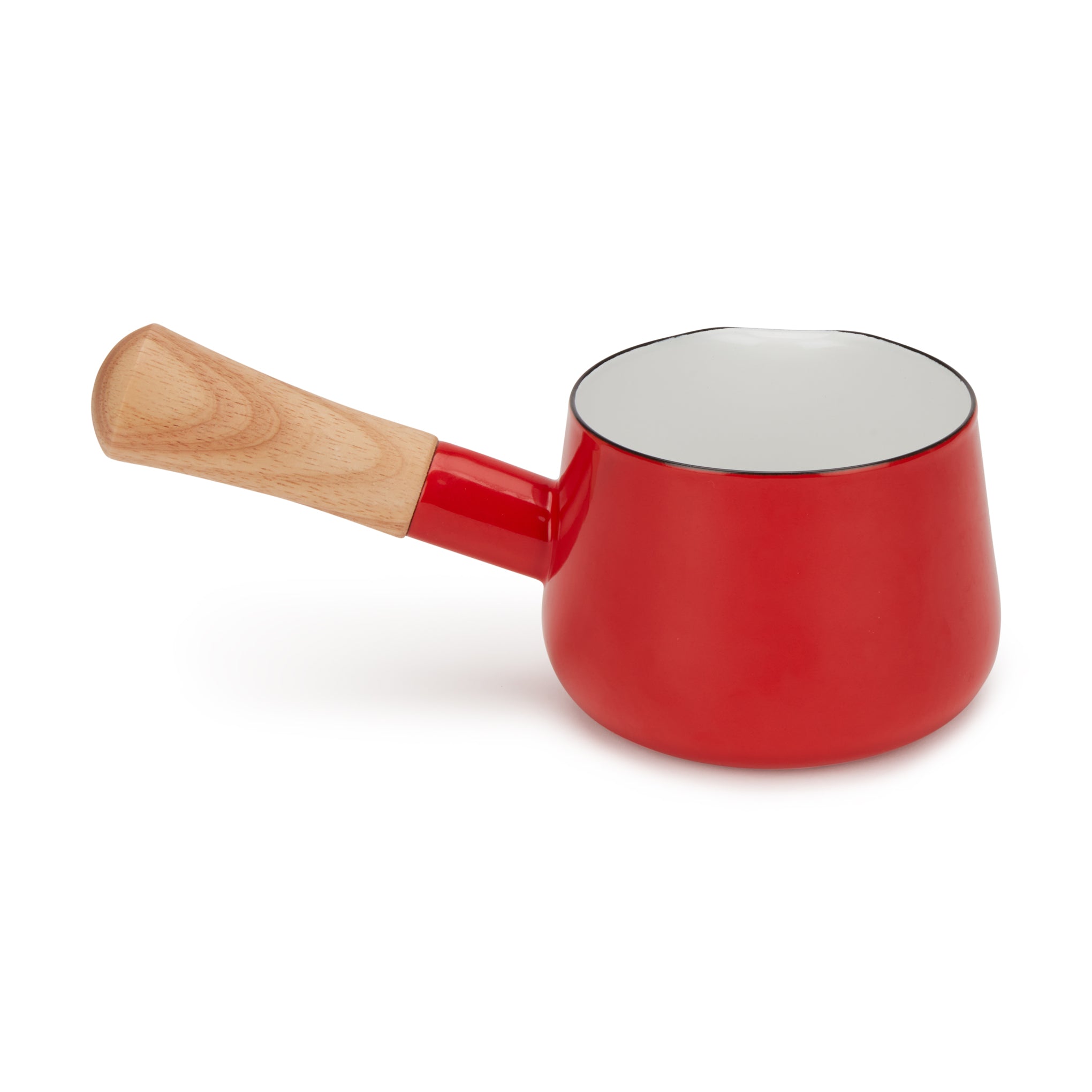 Porcelain Enamel Milk Pan - Red - Image 4