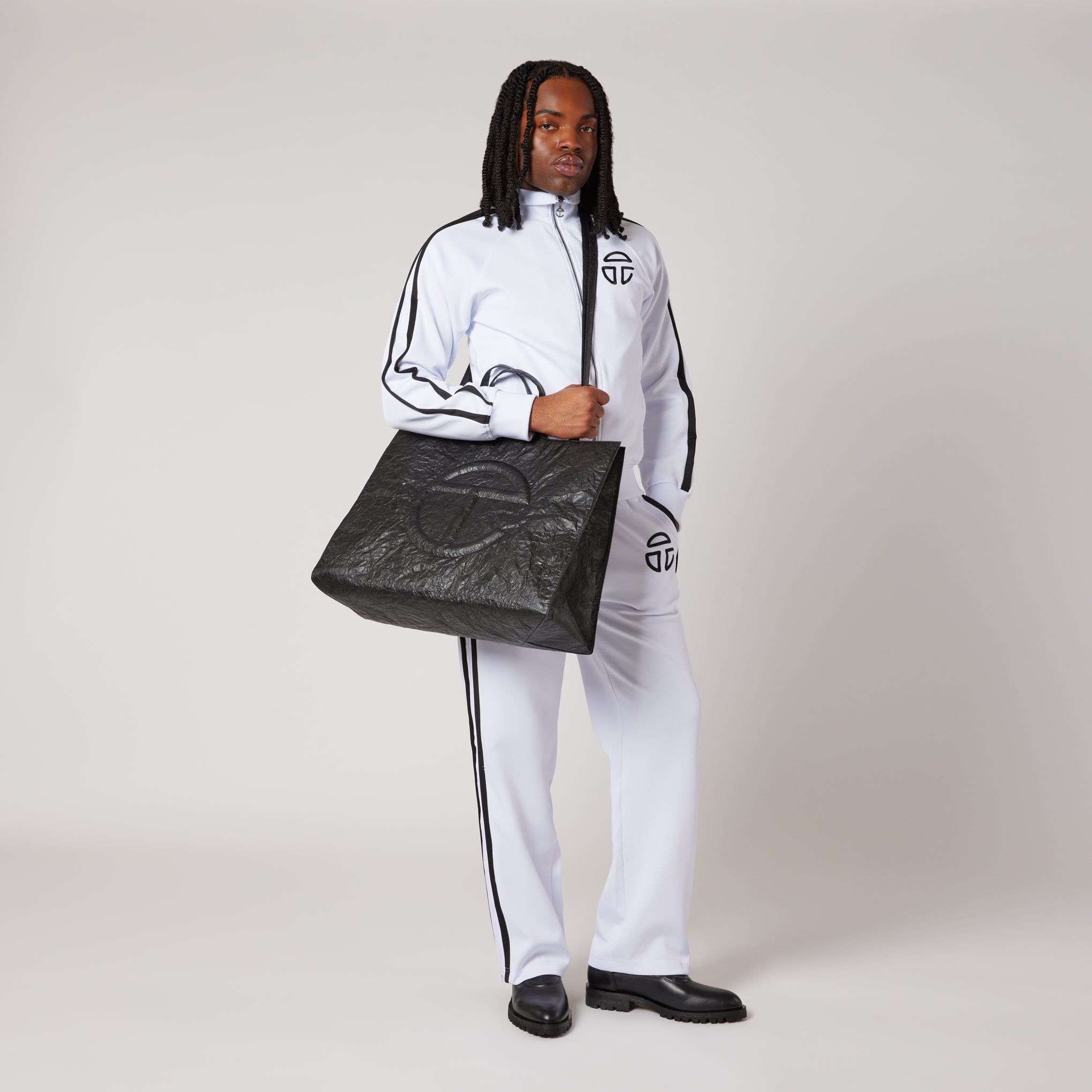 Telfar Tyvek Shopping Bag - Black - Image 4