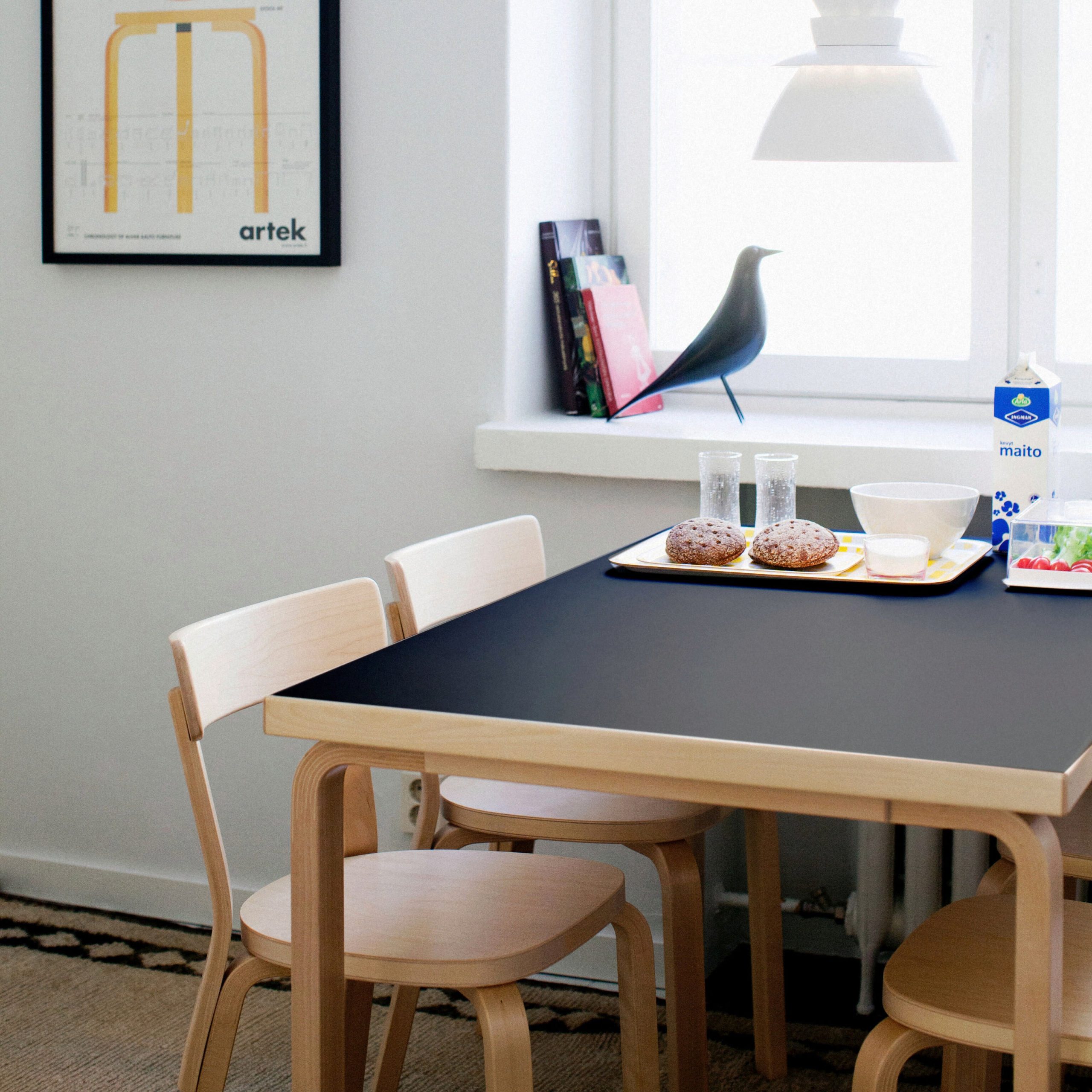 Artek Aalto Rectangular Dining Table 81B - Black - Image 2