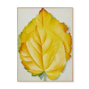 Georgia O'Keeffe 2 Yellow Leaves Framed Poster