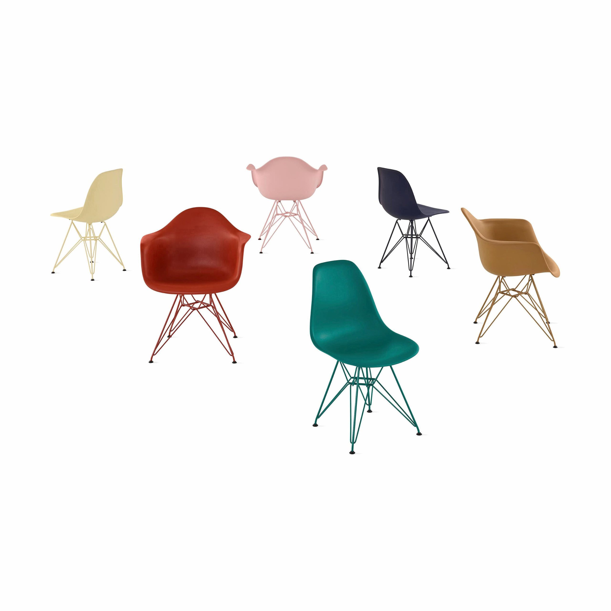 Herman Miller x HAY Eames Molded Recycled Plastic Side Chair - Powder Yellow - Image 7