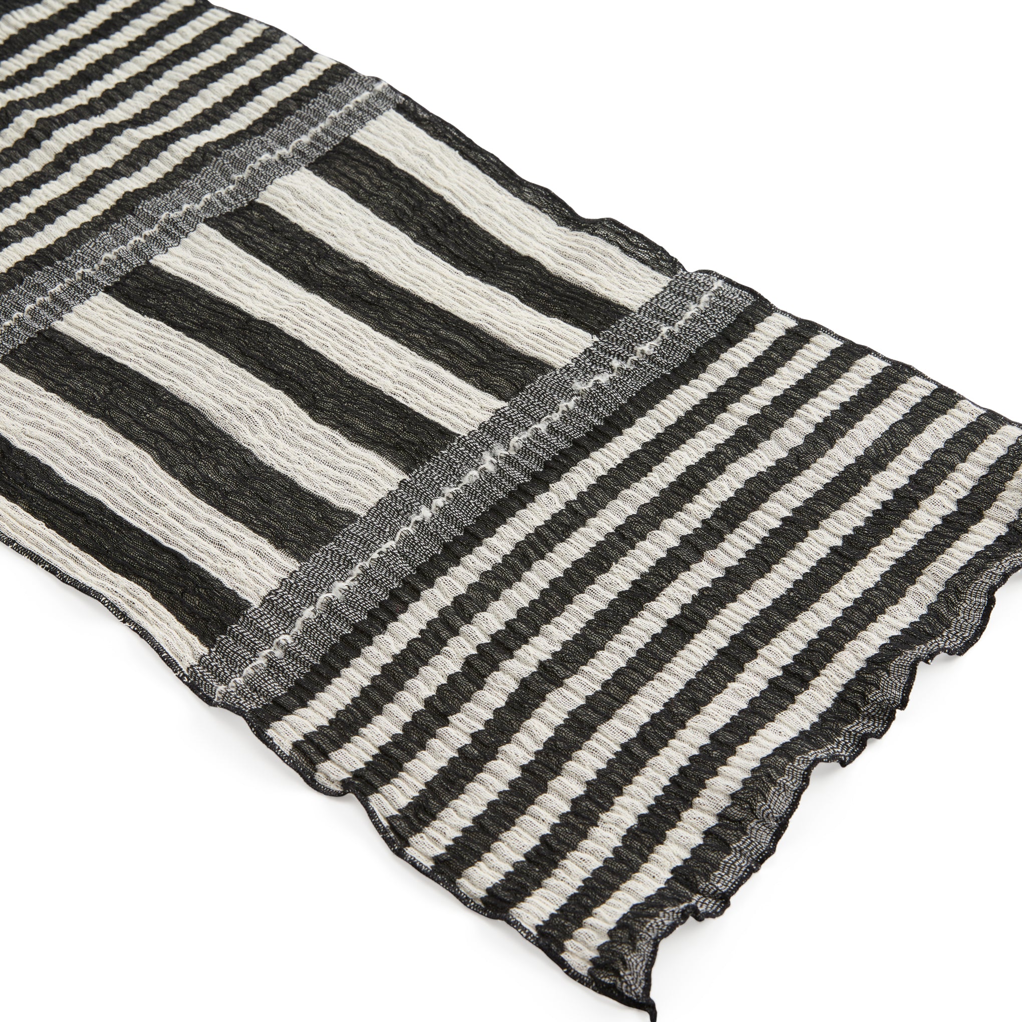 Nuno Stripey Stripe Wool-Cotton Scarf - Image 3