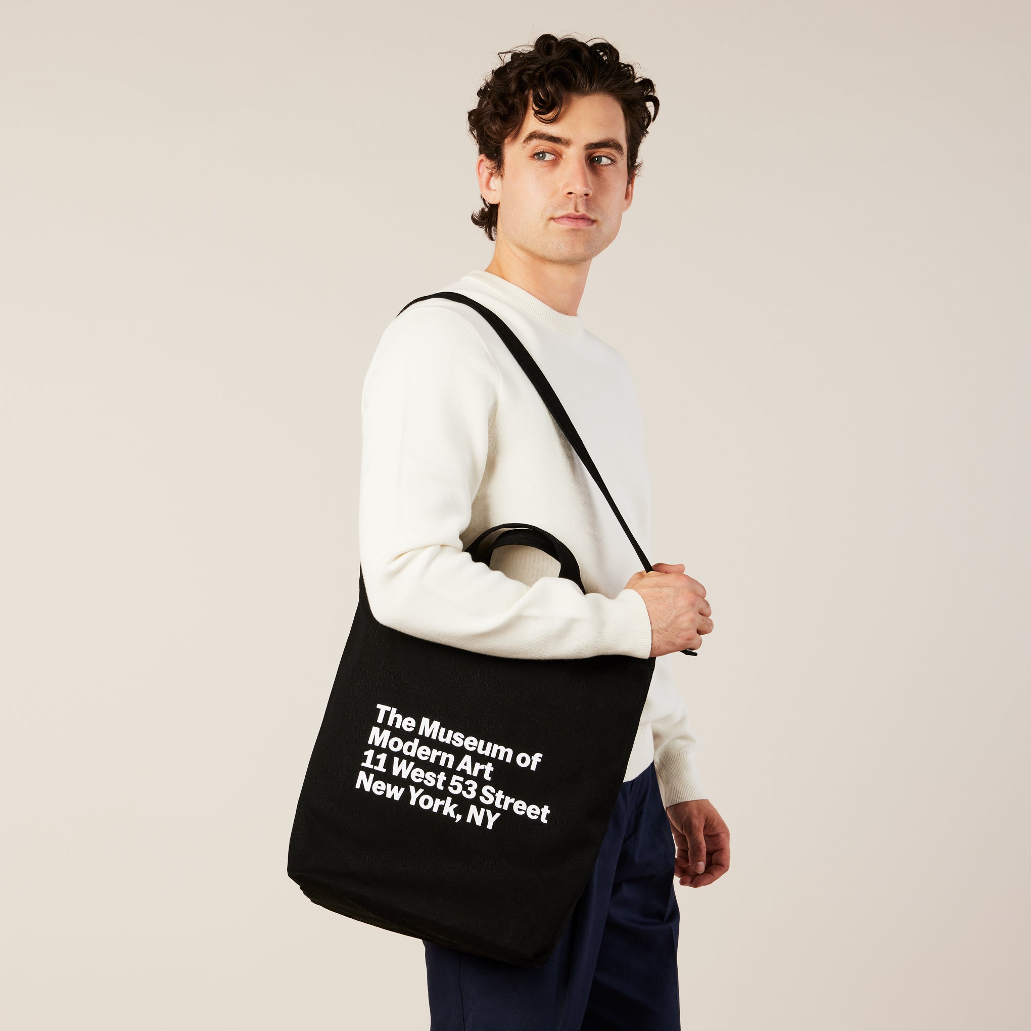 MoMA Baggu Recycled Cotton Duck Bag - Black - Image 2