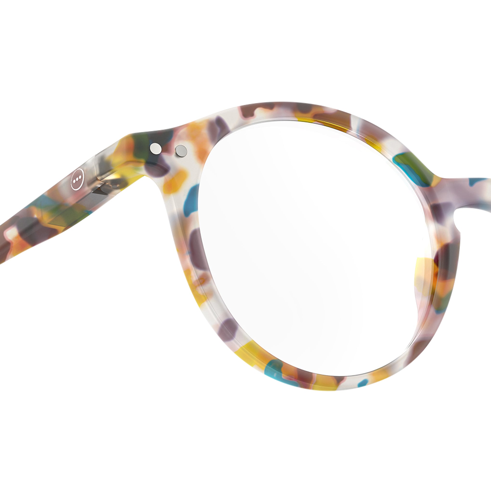 IZIPIZI Round Reading Glasses #D - Blue Tortoise - Image 3