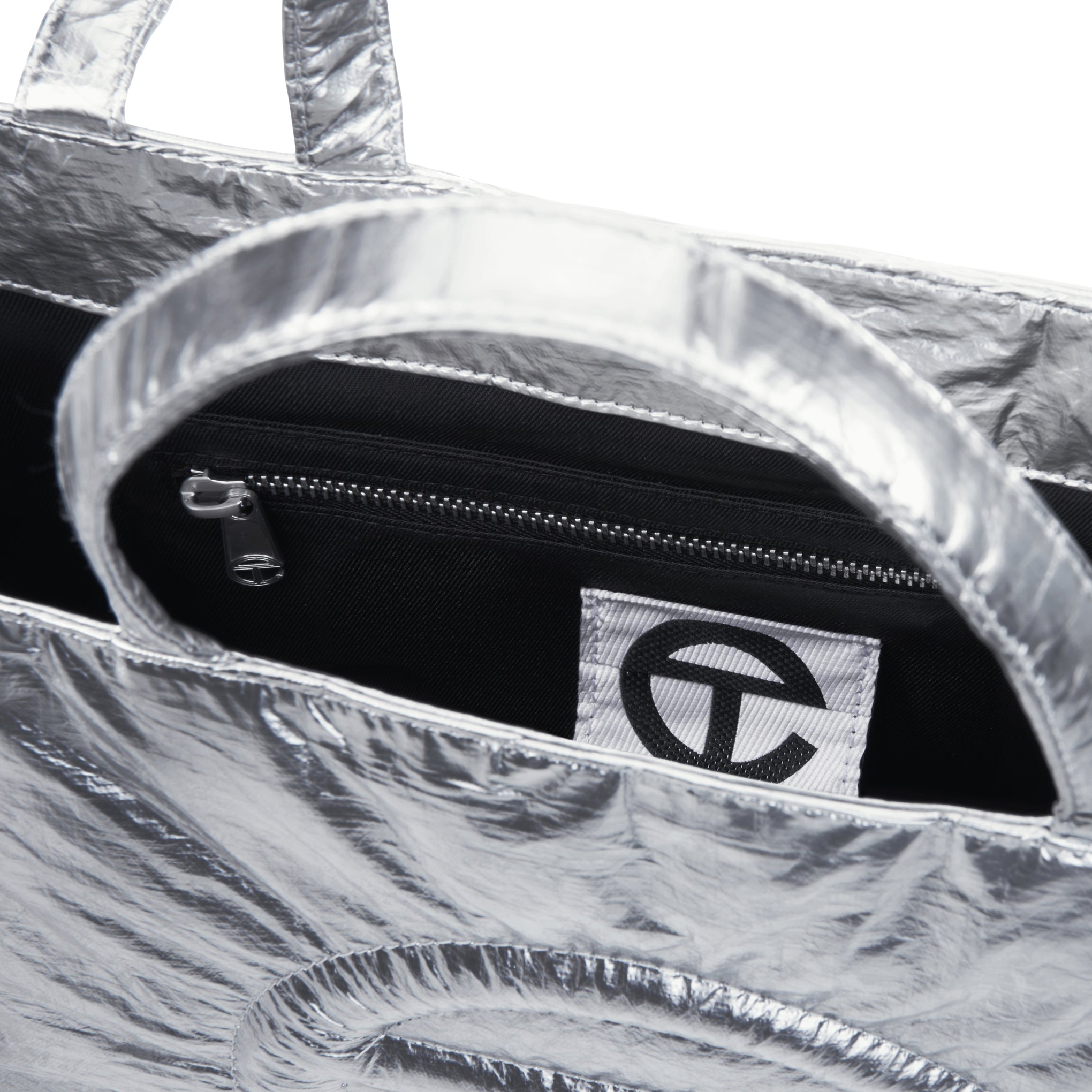 Telfar Tyvek Shopping Bag - Silver - Image 11