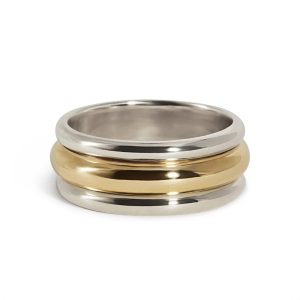 Pivot Ring III - 14k Yellow/ 14k White Gold
