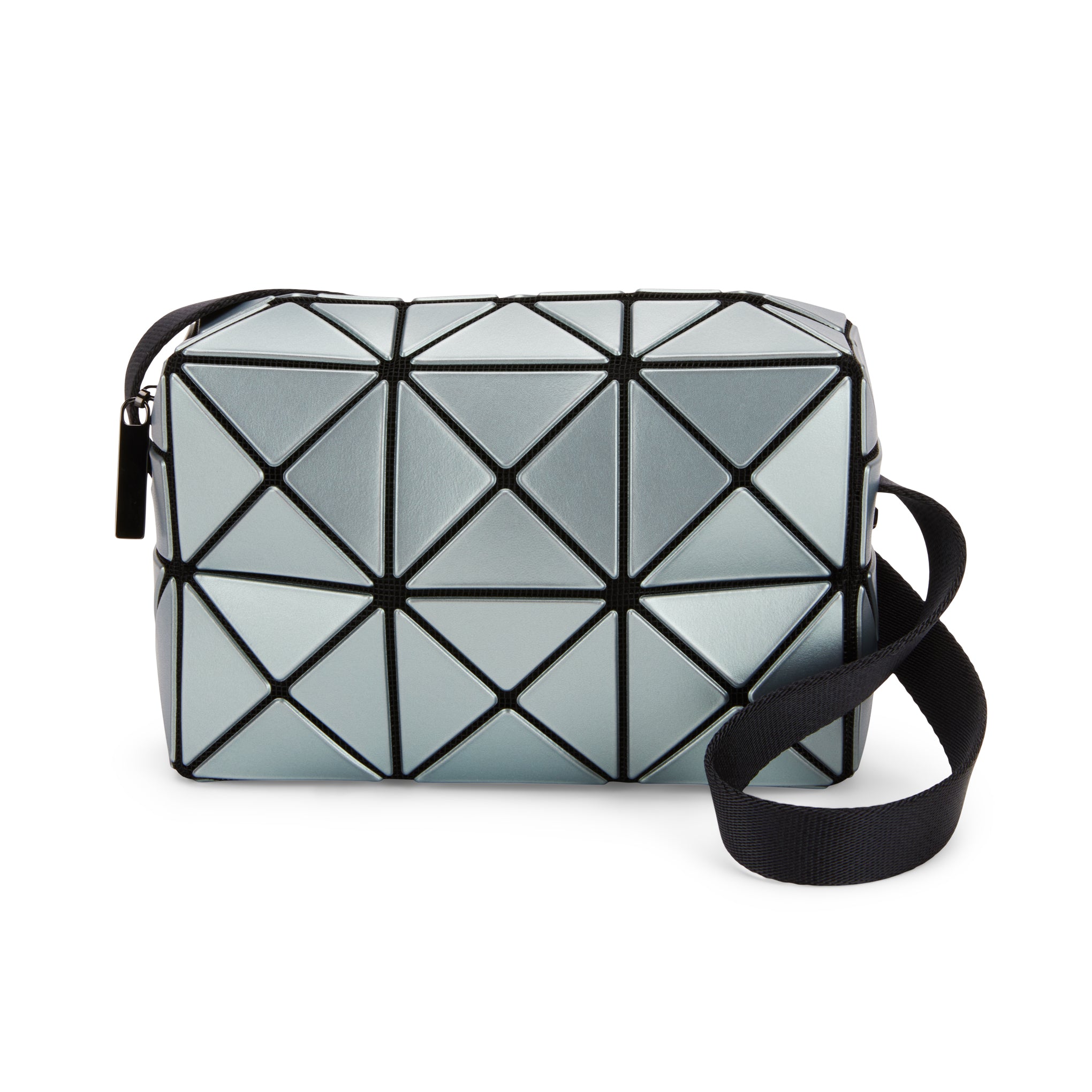 BAO BAO ISSEY MIYAKE Metallic Cuboid Crossbody Bag - Light Blue