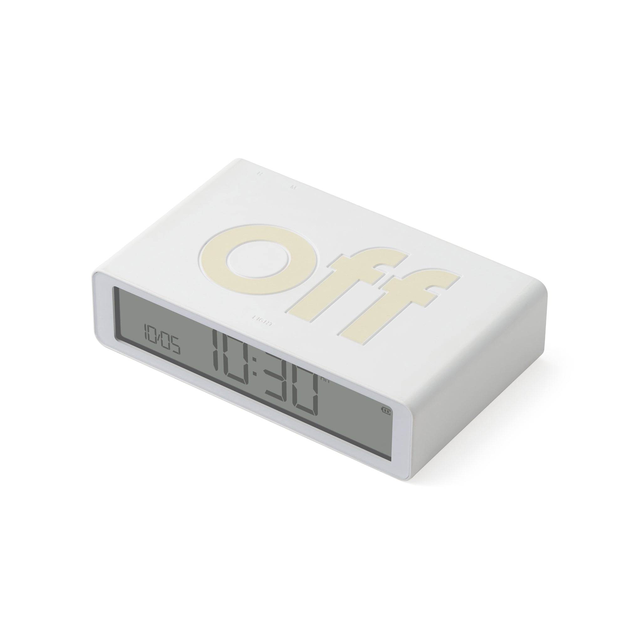 Lexon Flip Rechargeable Alarm Clock - White - Image 4