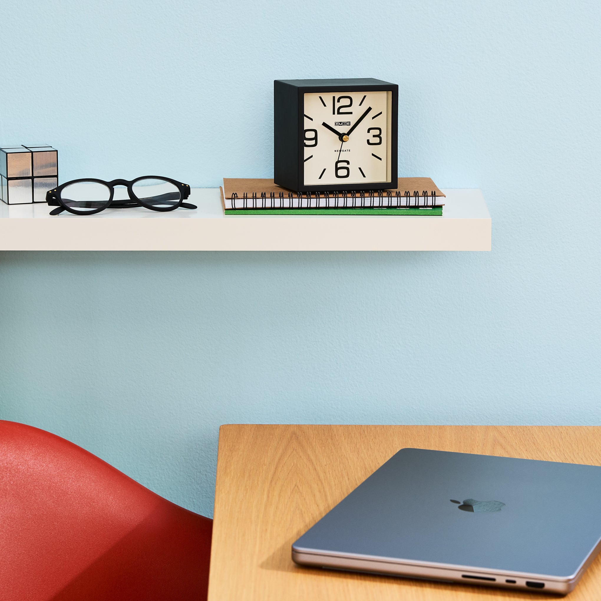 Newgate Cube Alarm Clock - Black - Image 2