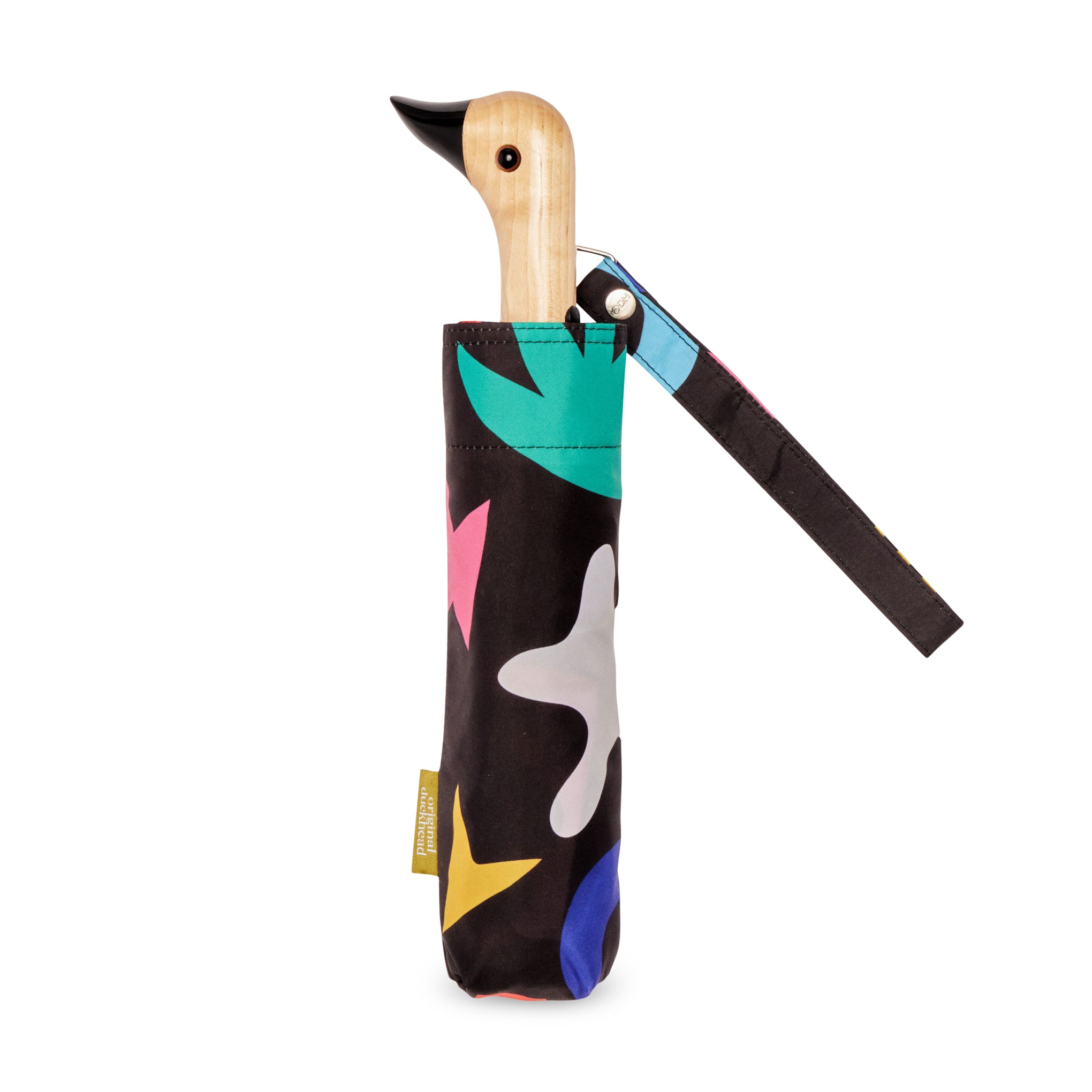 Original Duckhead Recycled Plastic Umbrella - Black/ Multi - Image 4