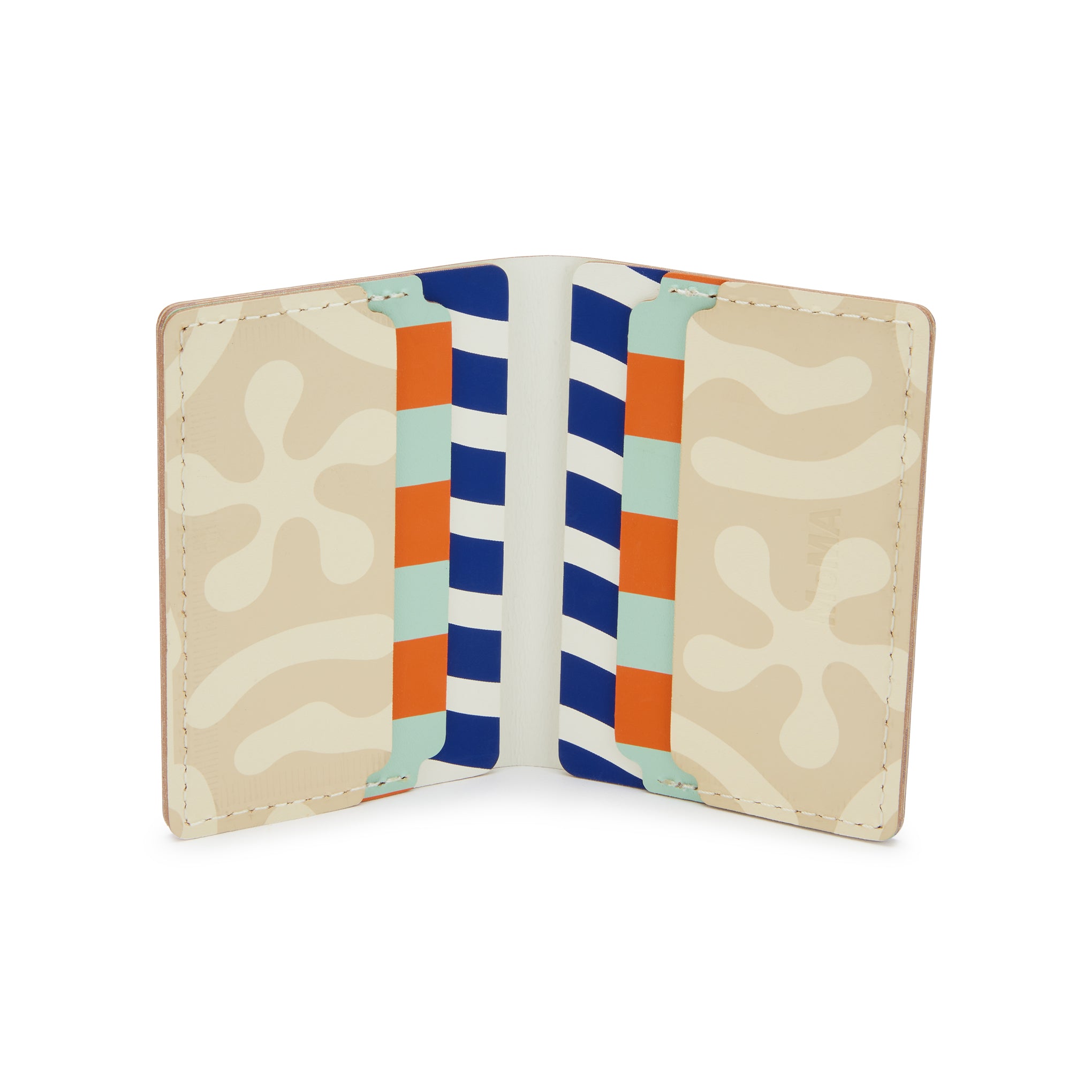 Dusen Dusen Recycled Leather Double Card Holder - Sand - Image 4