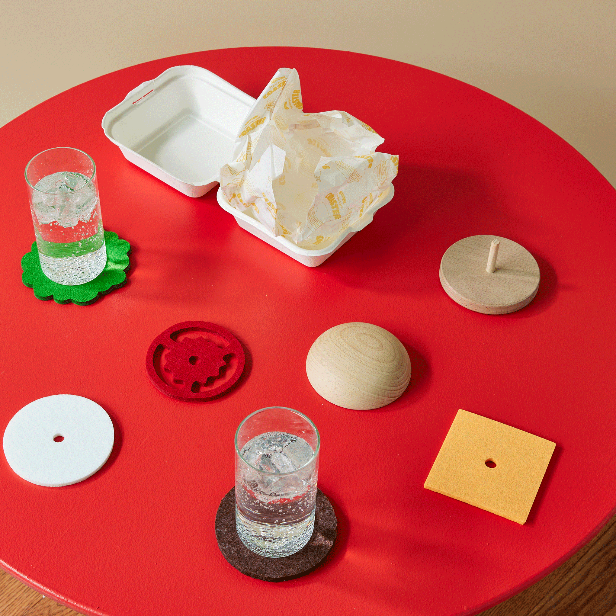 Cheeseburger Coasters - Set of 5 - Image 7