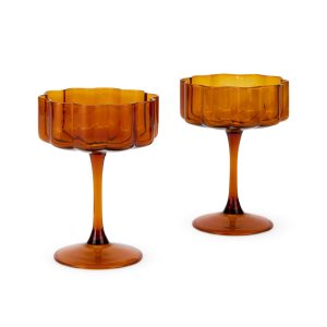 Wave Glass Coupes - Set of 2