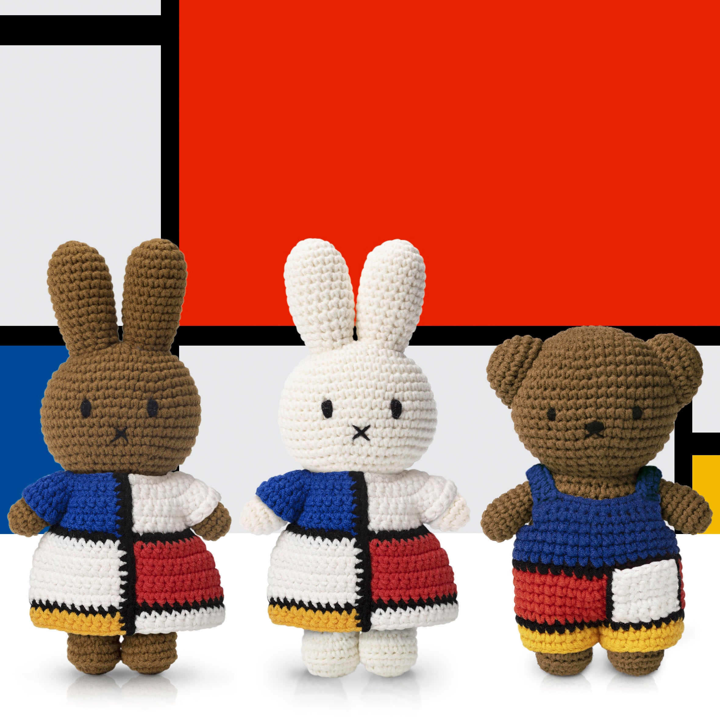 Miffy and Friends Crochet Mondrian Plush Toy - Miffy - Image 2
