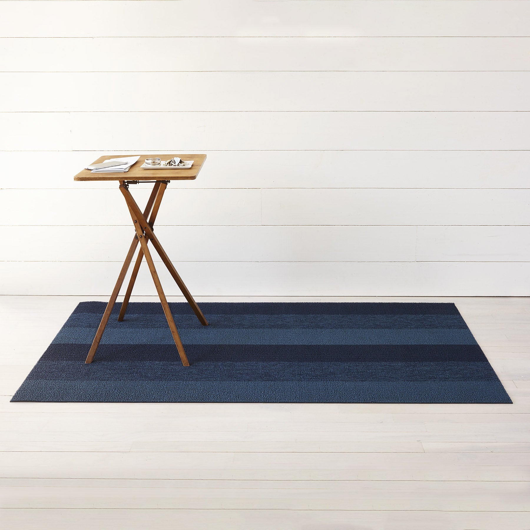 Chilewich Marbled Stripe Shag Floormat - Bay Blue - Image 3