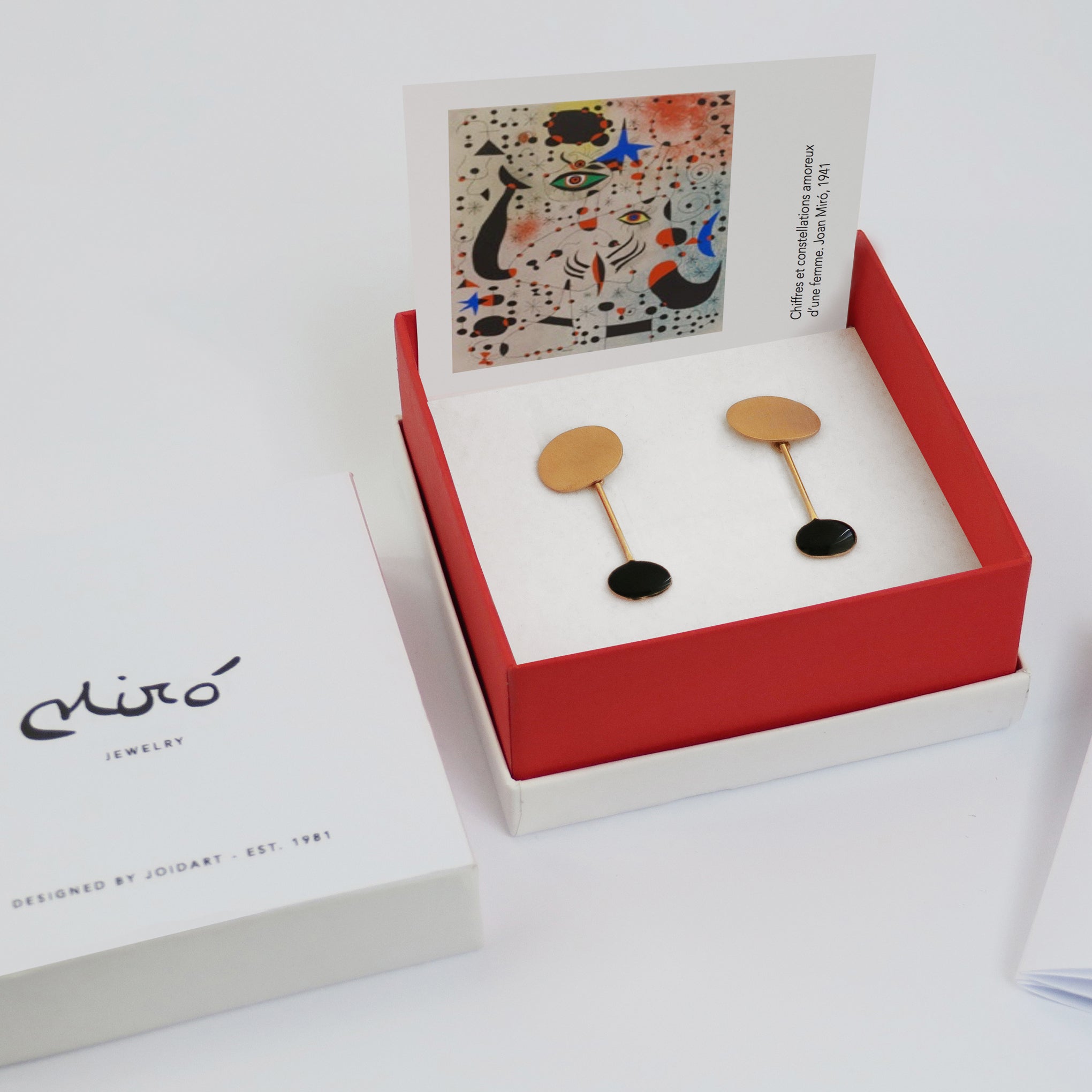 Joan Miró Gold-Plated Dot Drop Earrings - Image 4