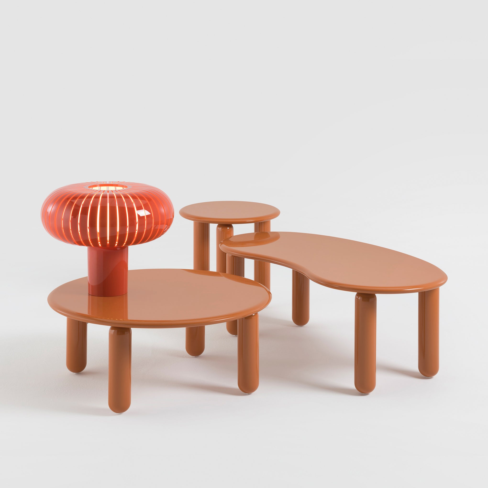 Teresa Recycled Acrylic Table Lamp - Orange - Image 2