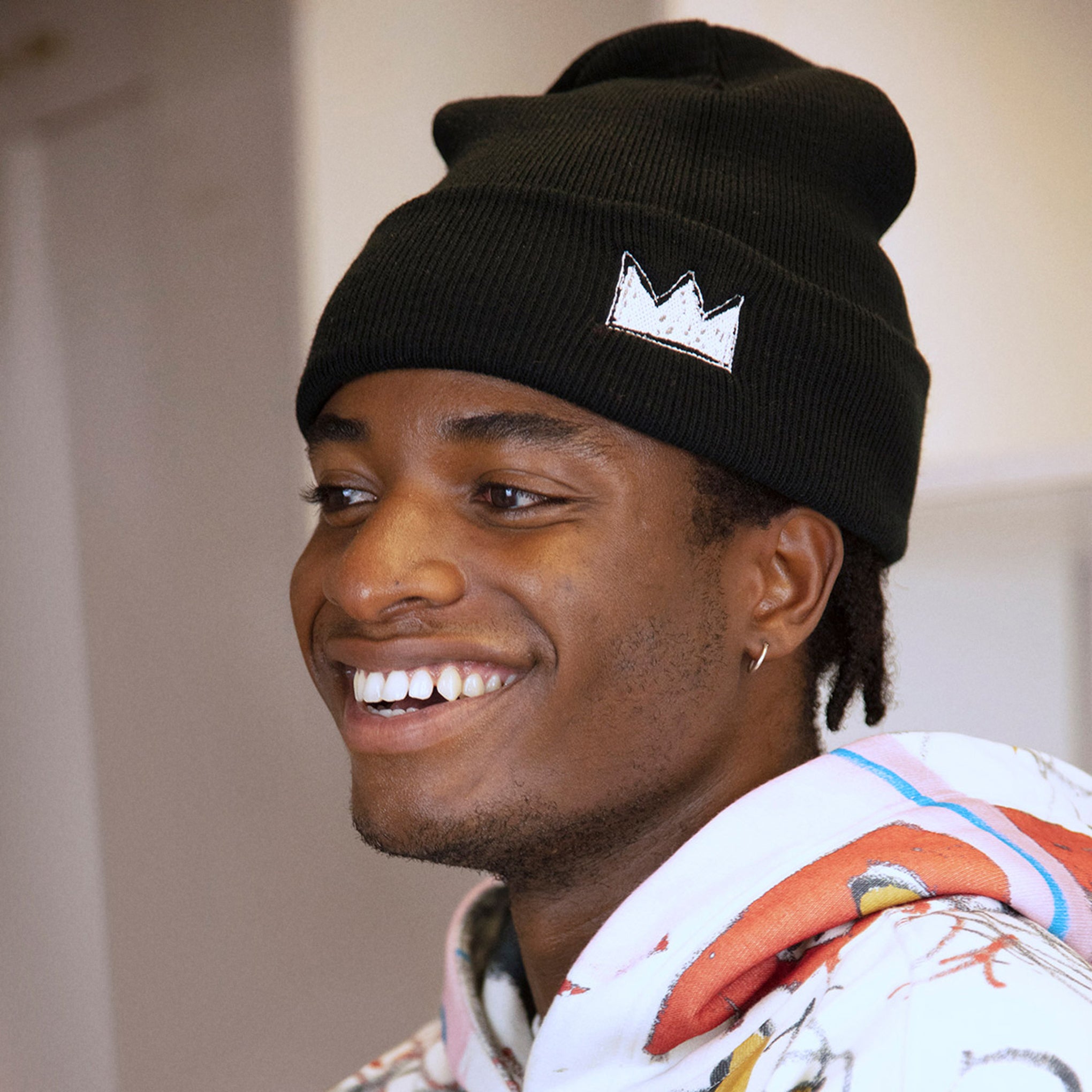 Jean-Michel Basquiat Crown Beanie - Image 4