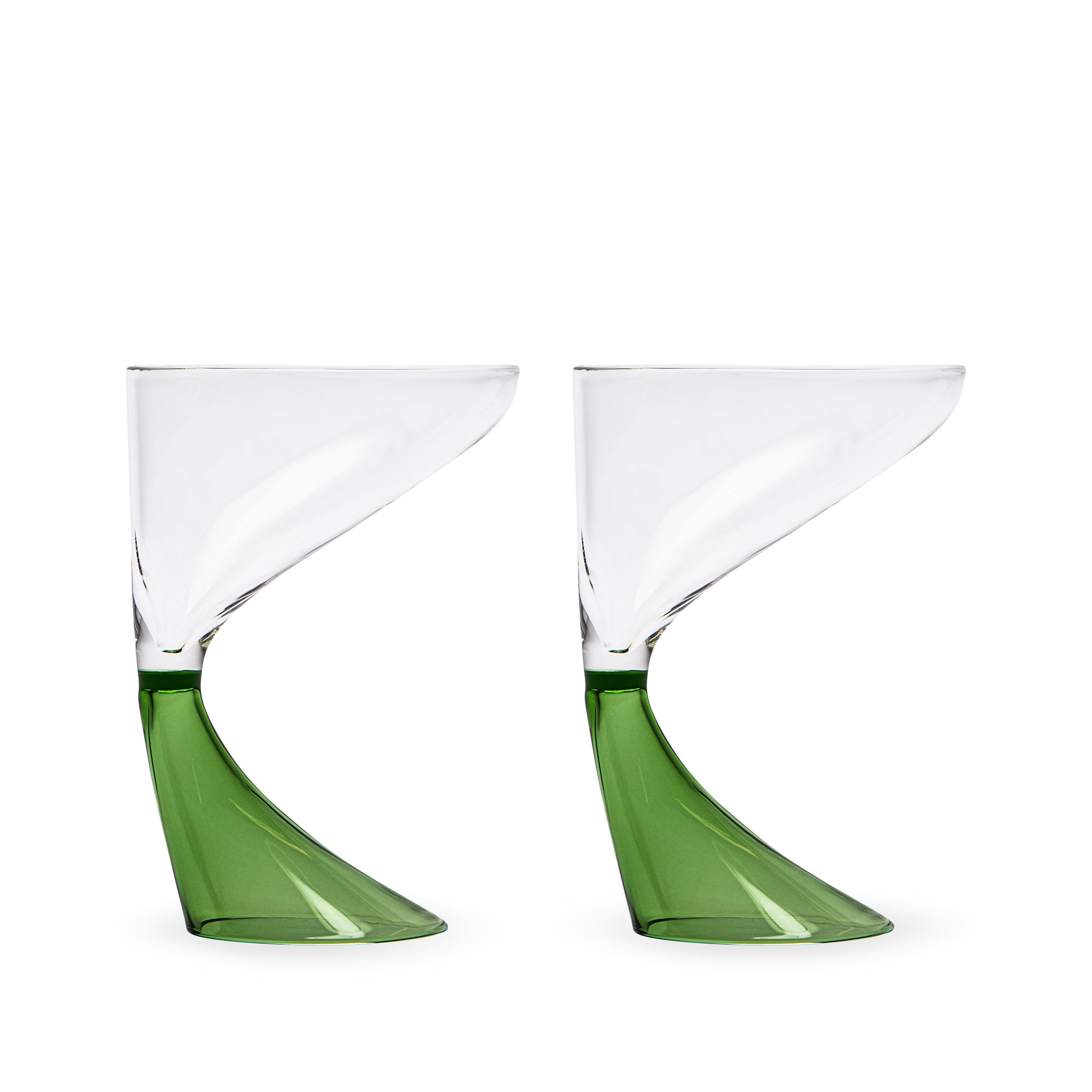 Arch Cocktail Glasses - Set of 2 - Green