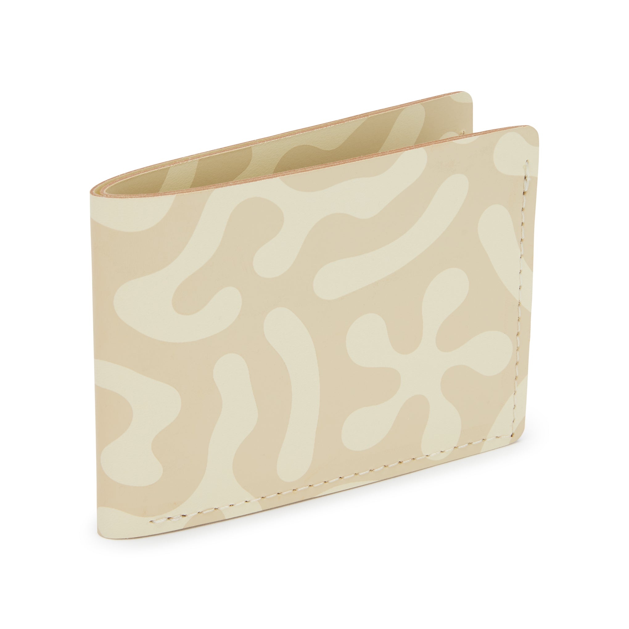 Dusen Dusen Recycled Leather Billfold Wallet - Sand - Image 4