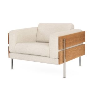 Forum Armchair - Oak/ Chalk Boucle