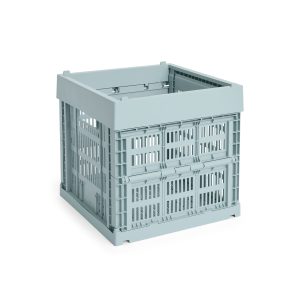 HAY Recycled Plastic Collapsible Color Crate - Dusty Blue