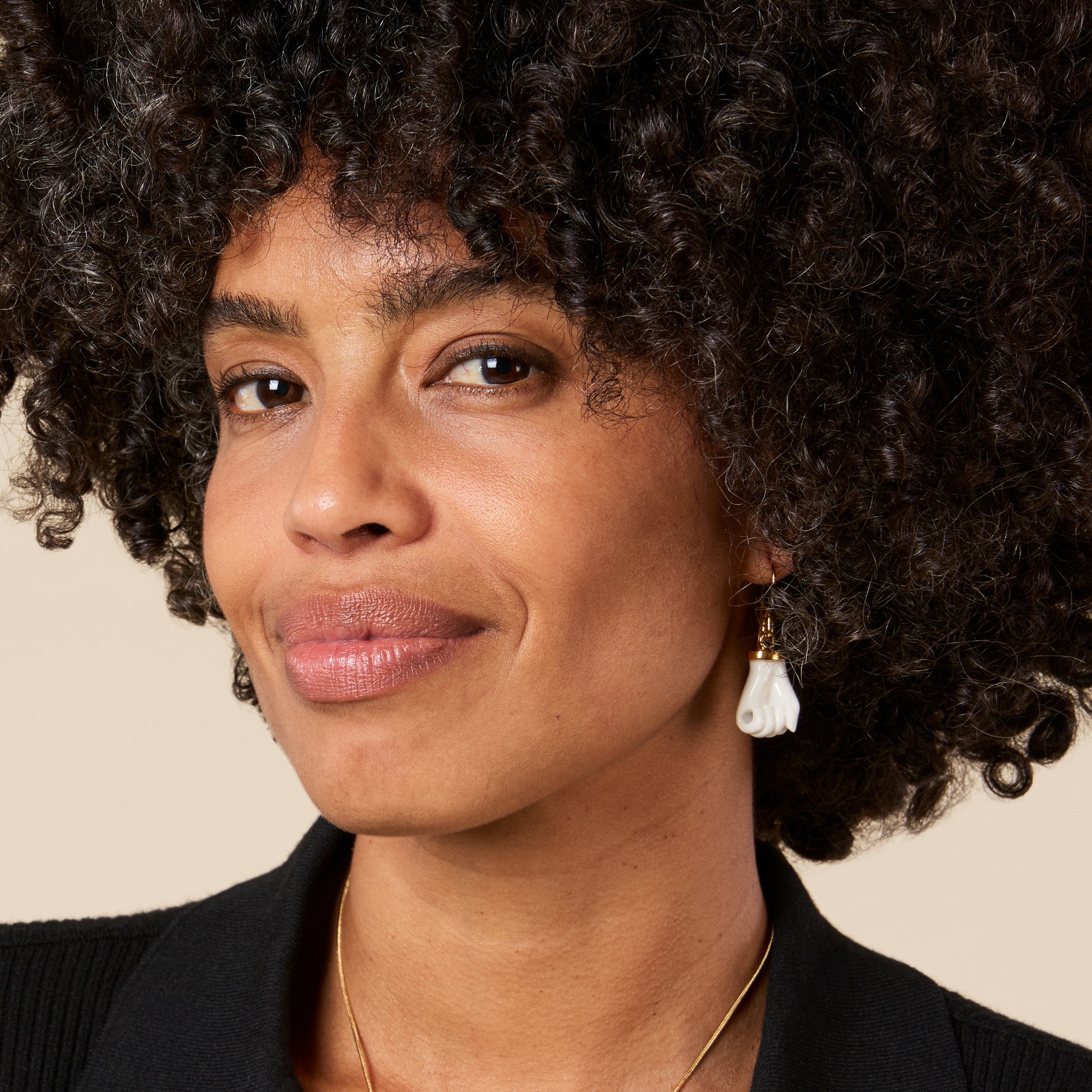 Andrés Gallardo Little Hands Gold-Plated Hook Earrings - Image 4