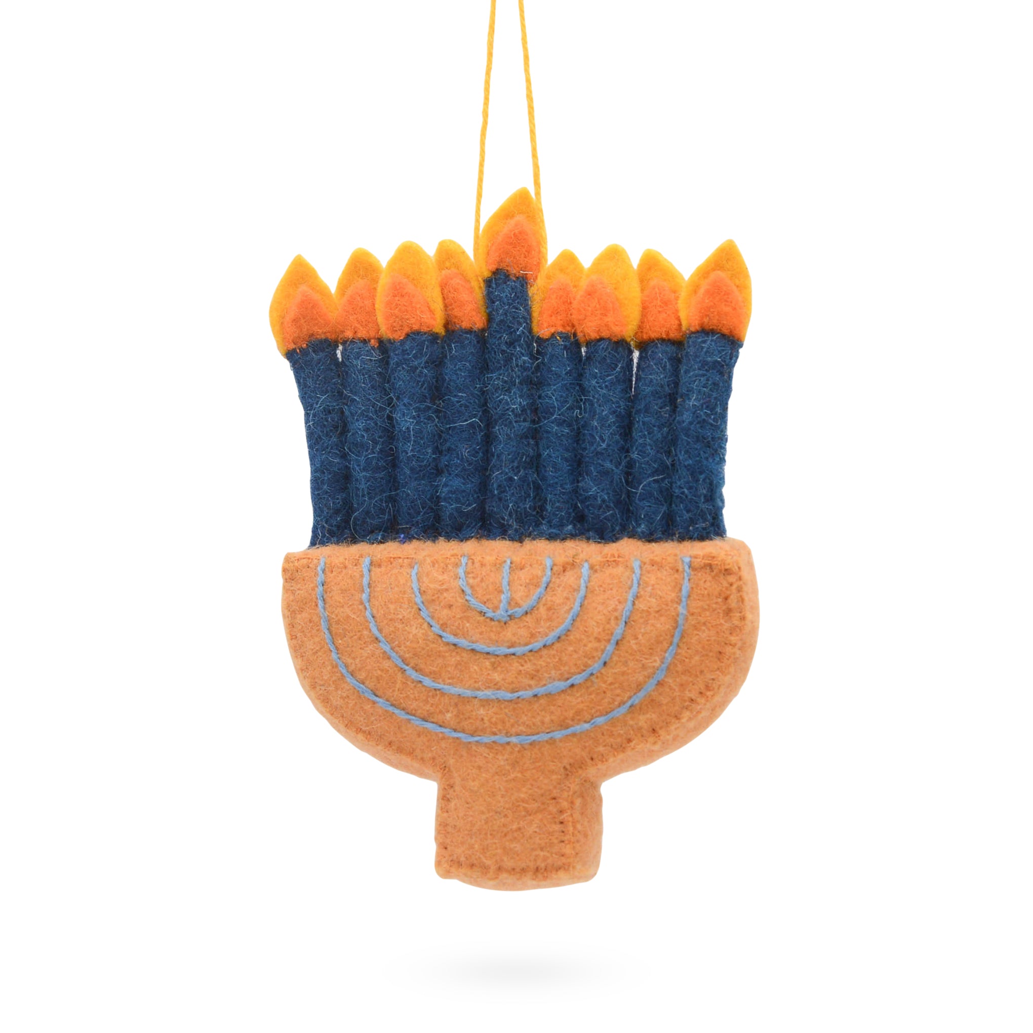 Felt Hanukkah Ornament - Felt Menorah - Image 3