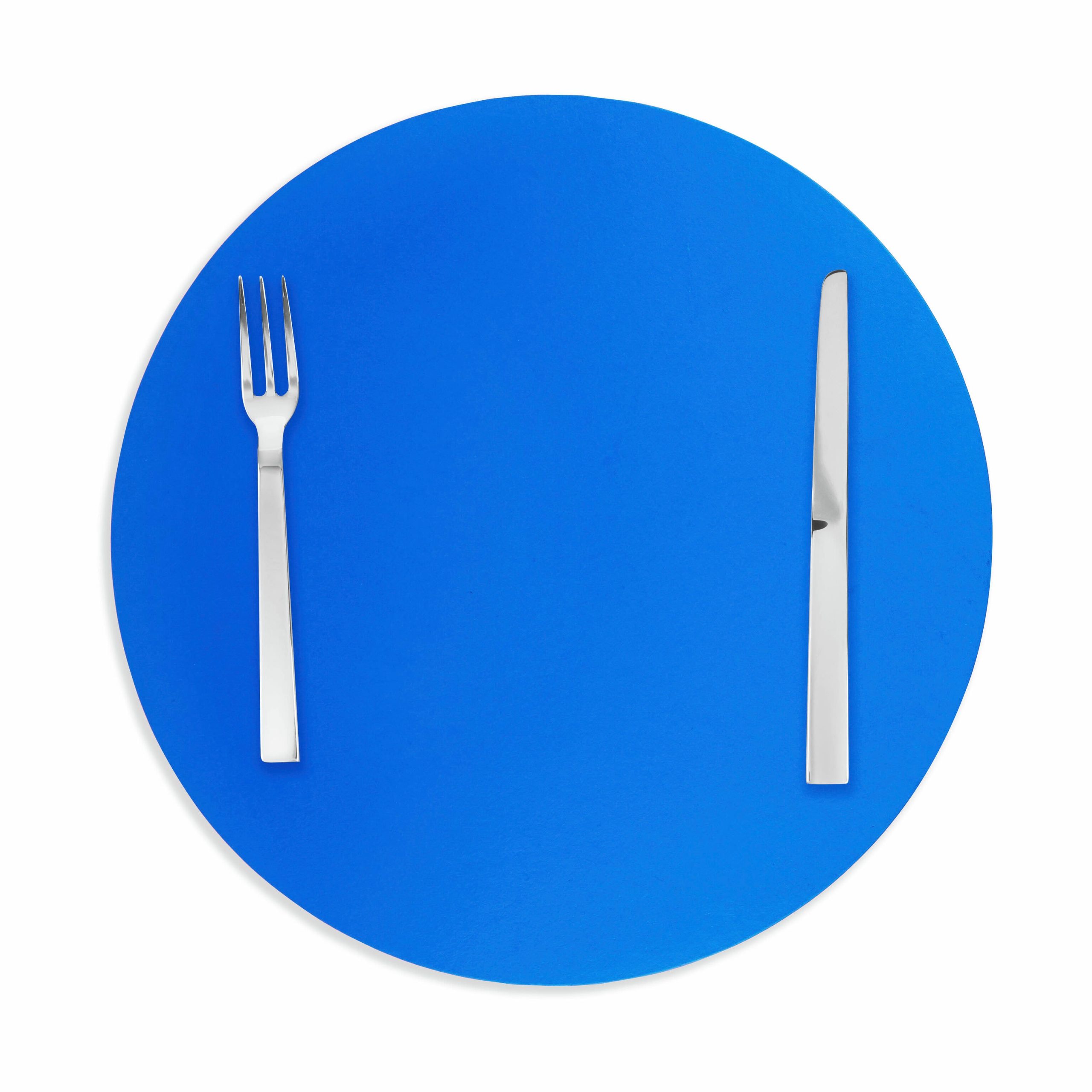 Dual-Sided Recycled Leather Placemat - Blue/ Light Pink