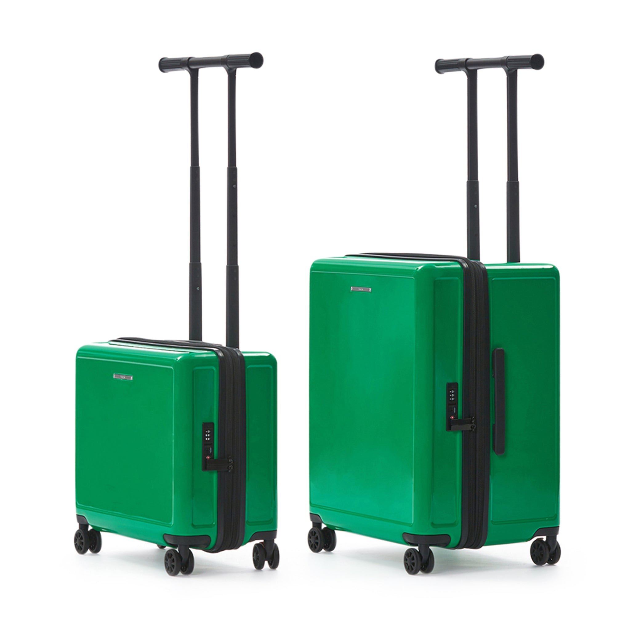 Square Expandable Suitcase with TT Handle - Checked - Image 6