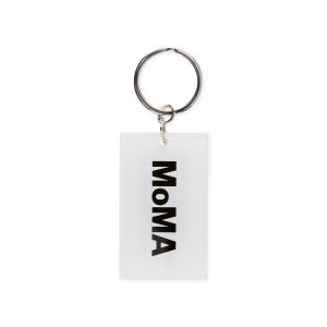 MoMA Acrylic Address Keyring - White