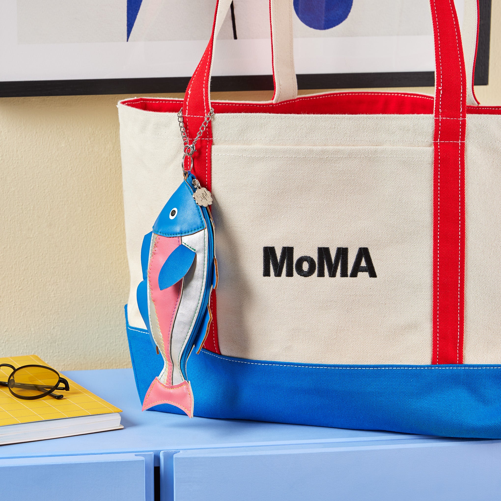 Fish Zip Pouch - Blue/ Pink - Image 2