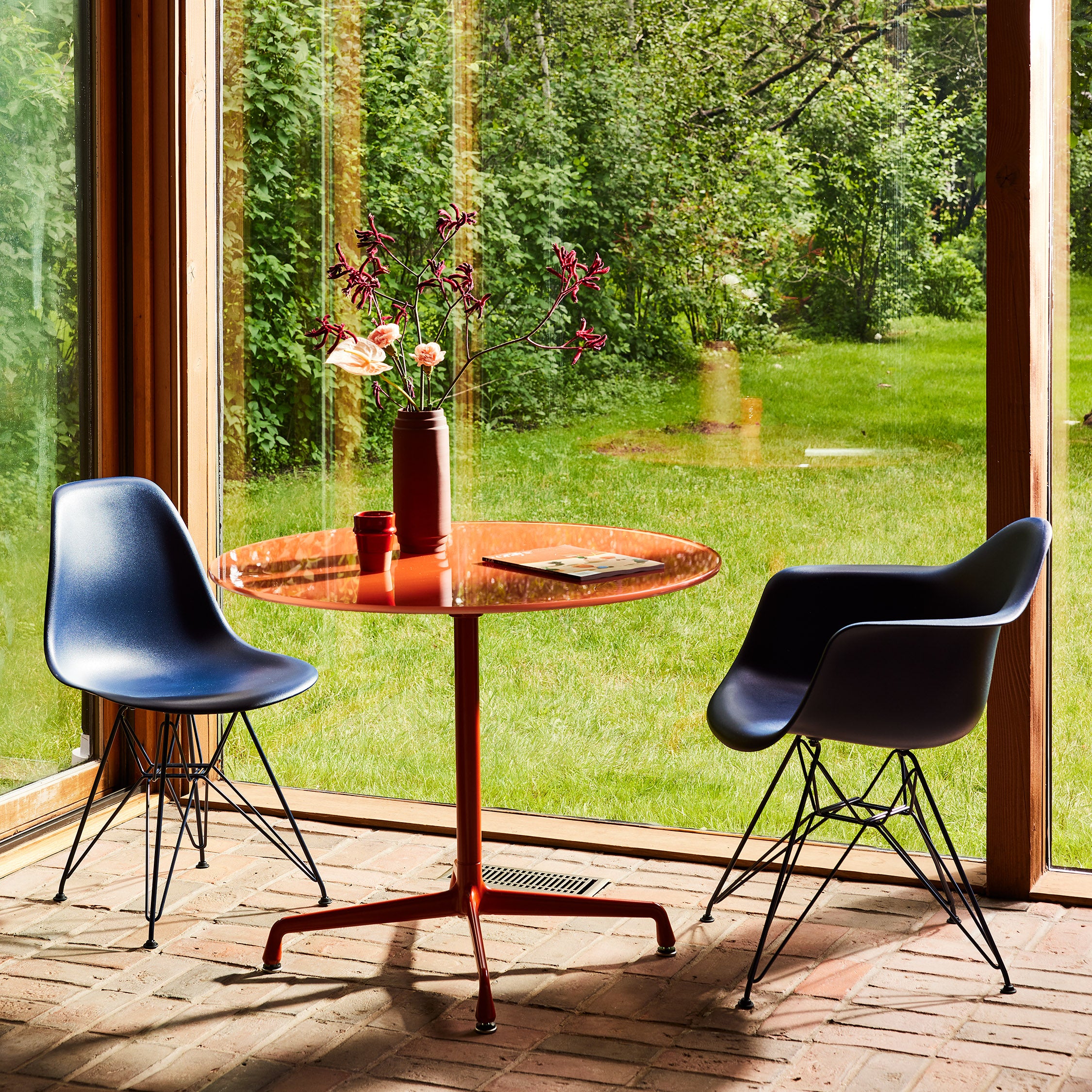 Herman Miller x HAY Eames Molded Recycled Plastic Side Chair - Black Blue - Image 2