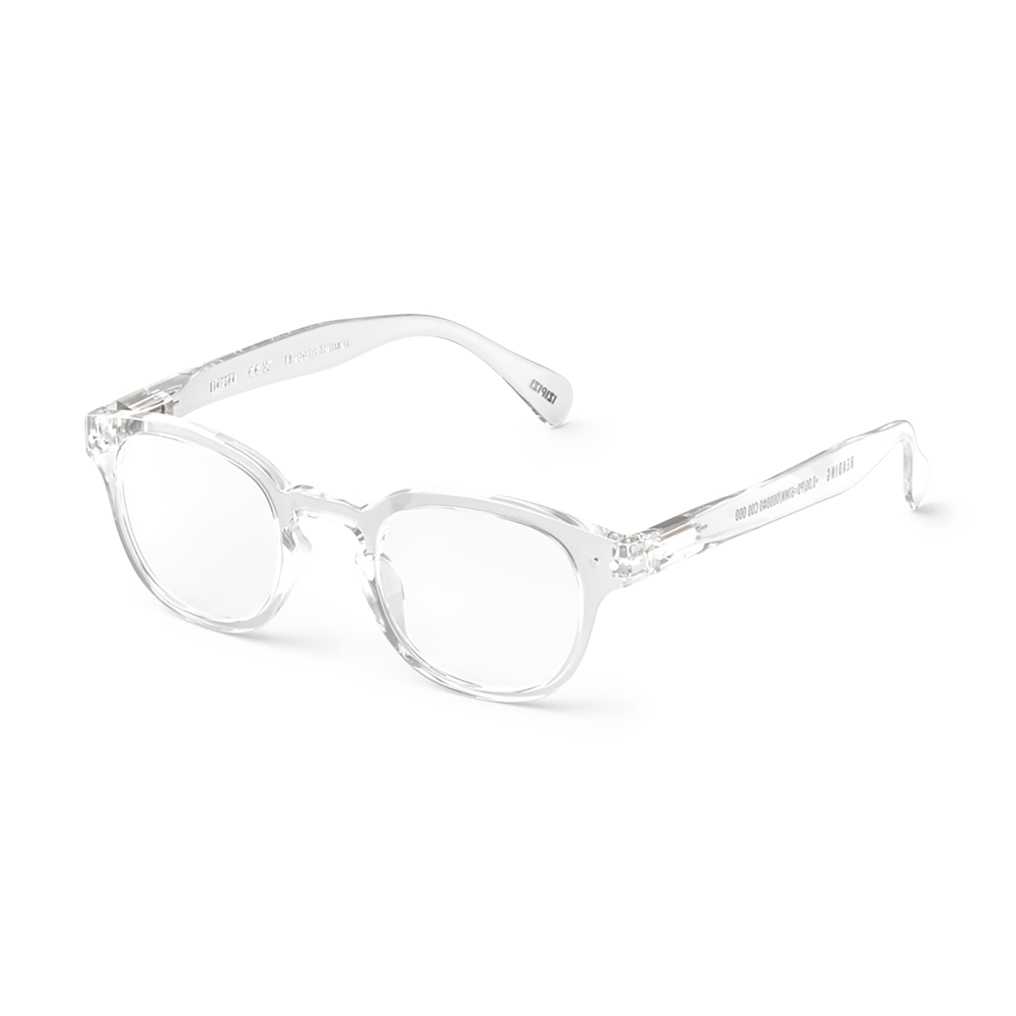 IZIPIZI Rounded-Edge Square Reading Glasses #C - Crystal - Image 2