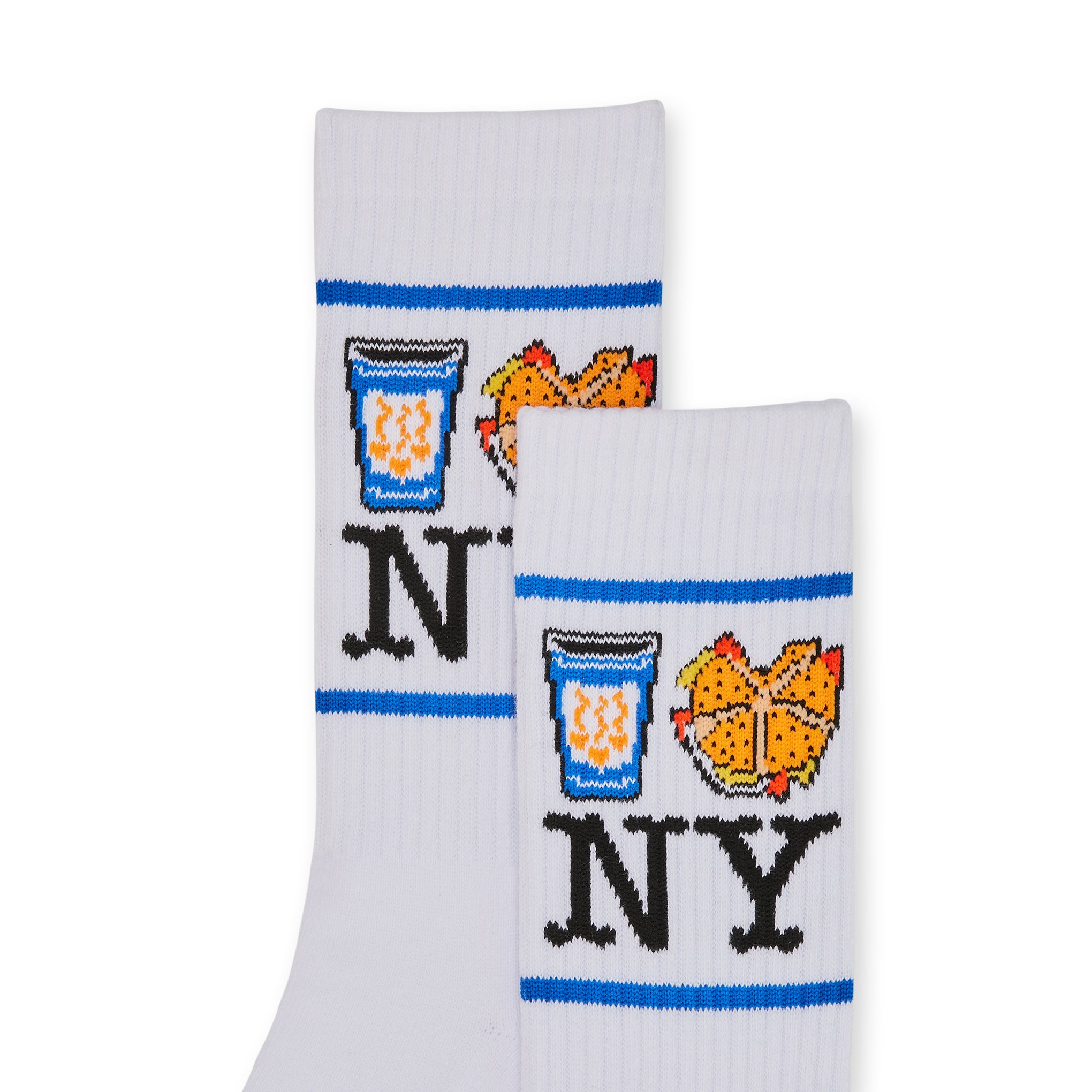 NYC Food Icons Socks - Blue - Image 3