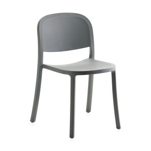 Emeco 1 Inch Reclaimed Stacking Chair - Light Grey